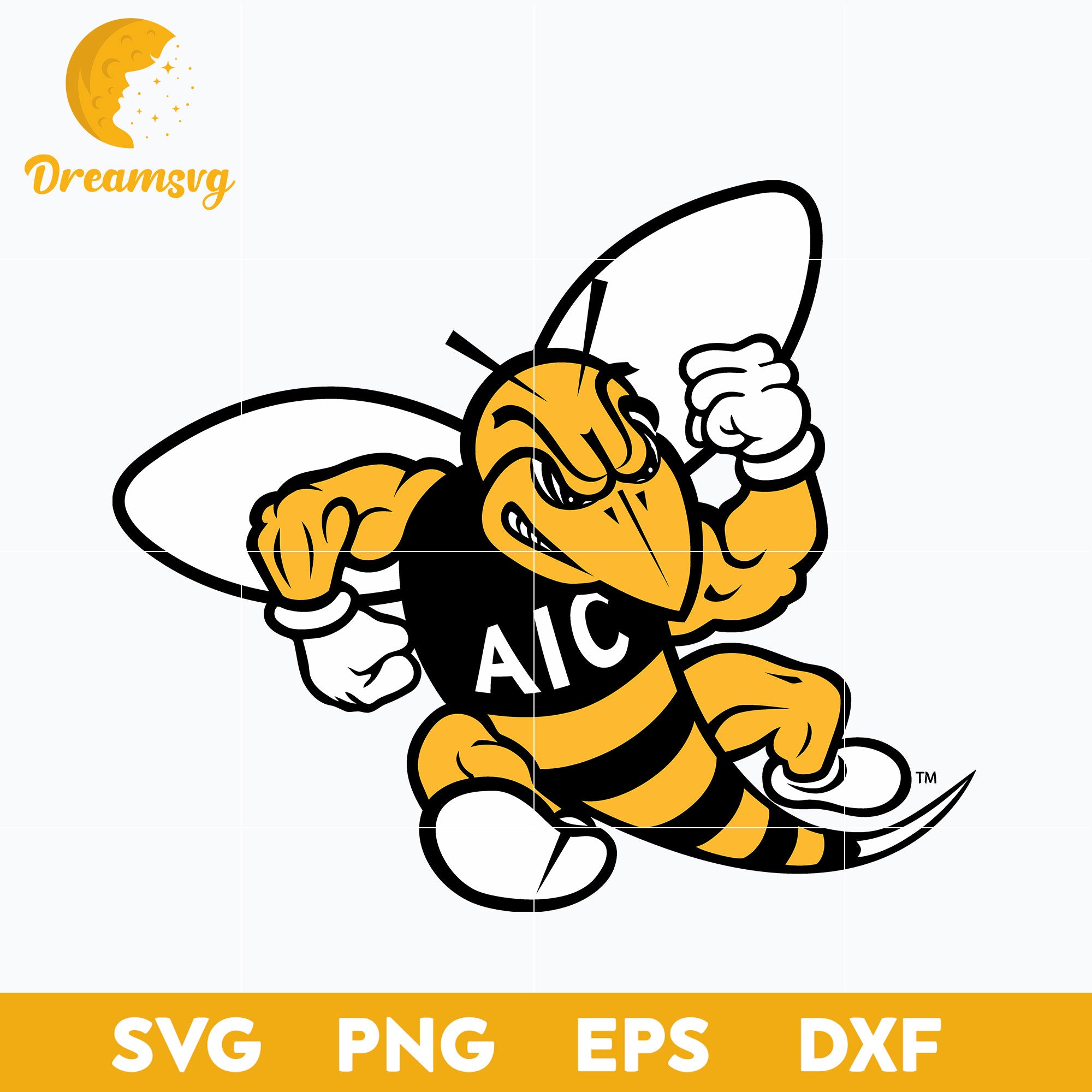 AIC Yellow Jackets Svg, Logo Sport Svg, Ncaa Svg, Png, Dxf, Eps load F ...