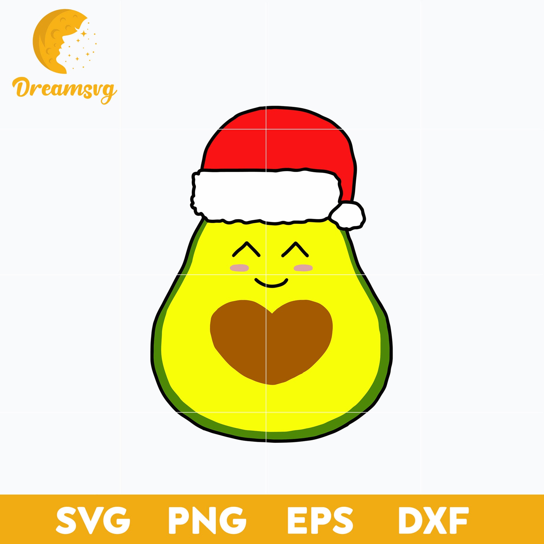 Avocado Merry Christmas Vegan Pajama SVG