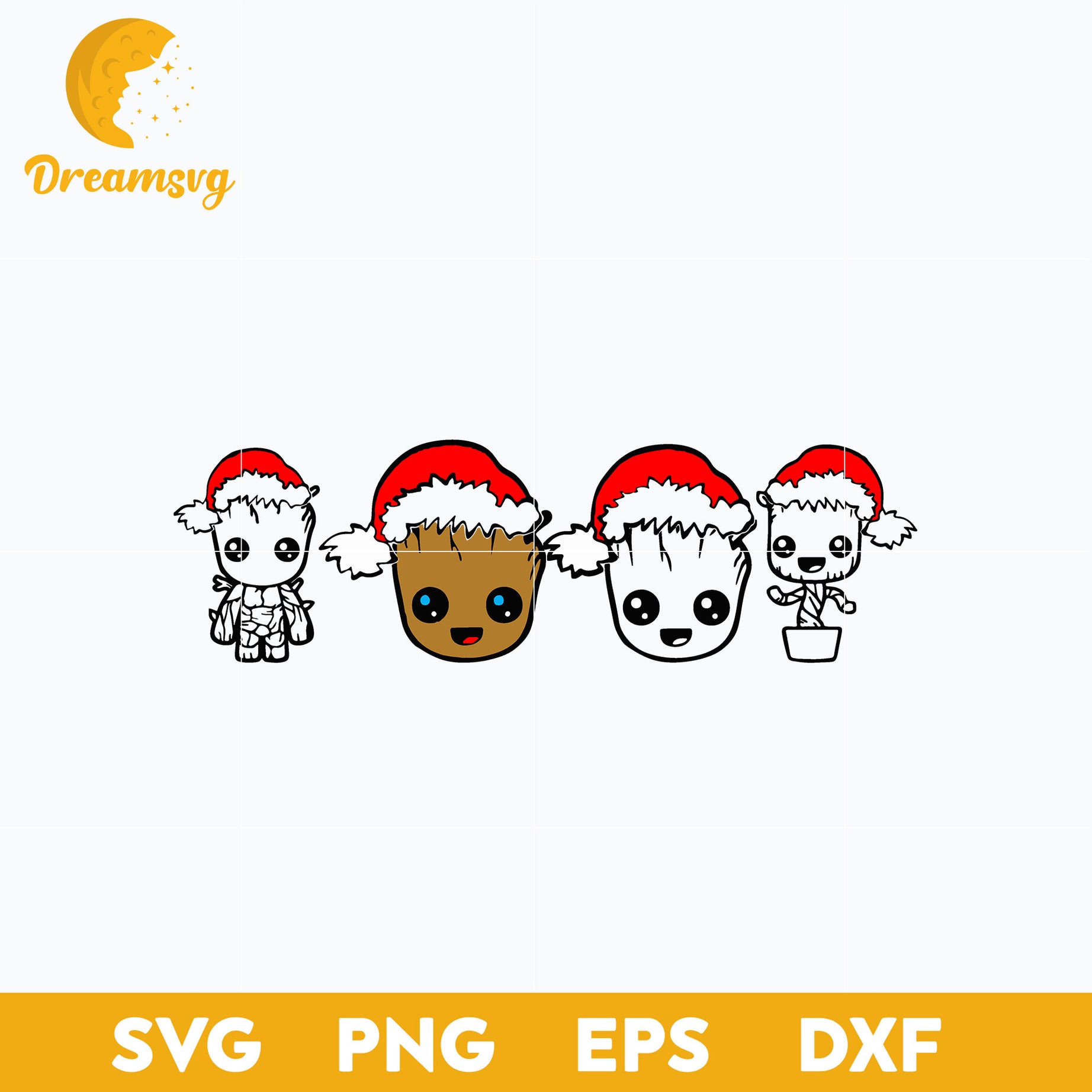 Baby Groot Christmas Hat SVG