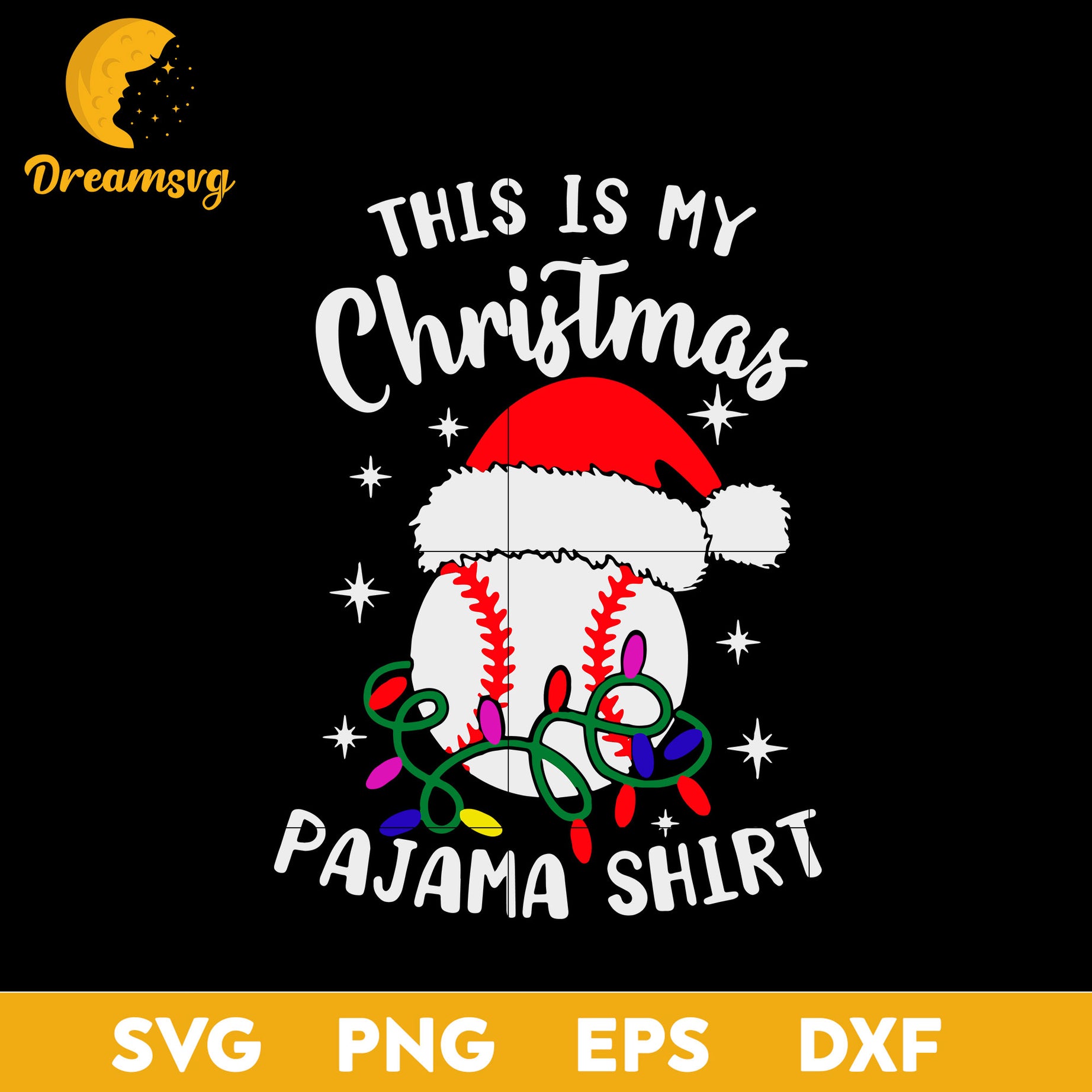 Baseball Santa Hat Christmas SVG