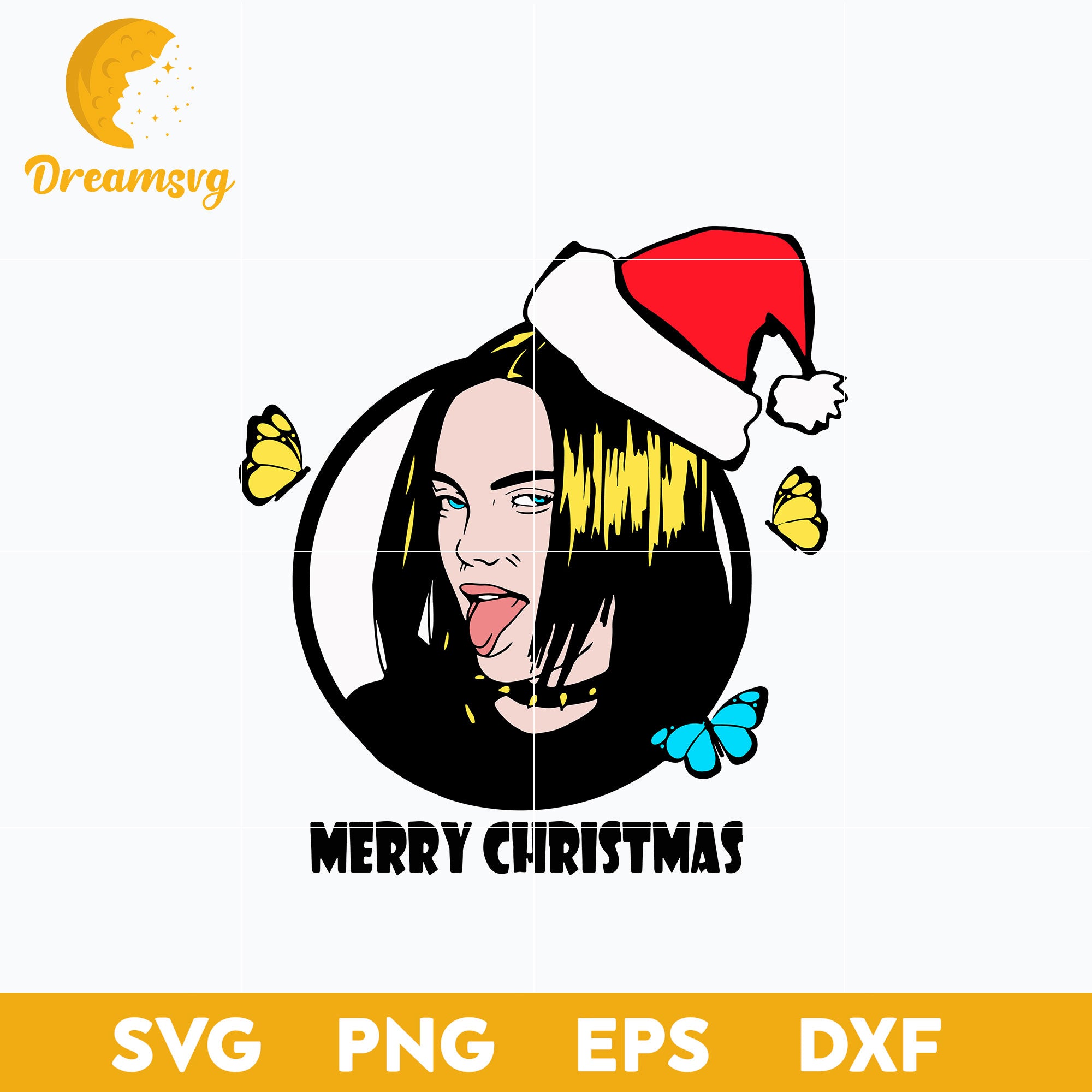 Billie Eilish Christmas SVG, Christmas SVG, PNG DXF EPS Digital File.