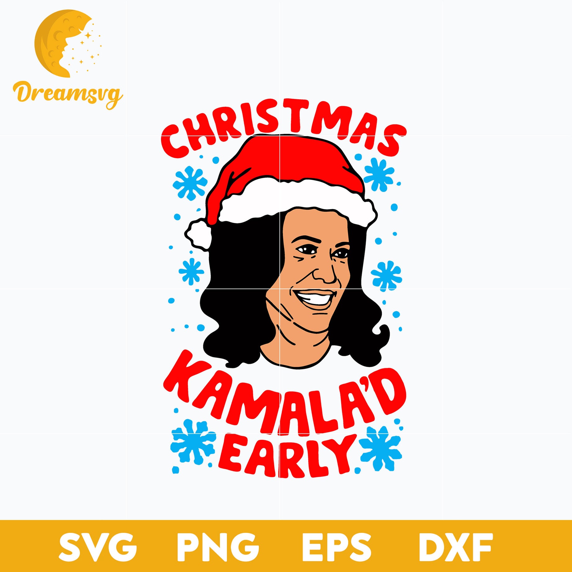 Christmas Kanala'd Early SVG, Christmas SVG, PNG DXF EPS Digital File.