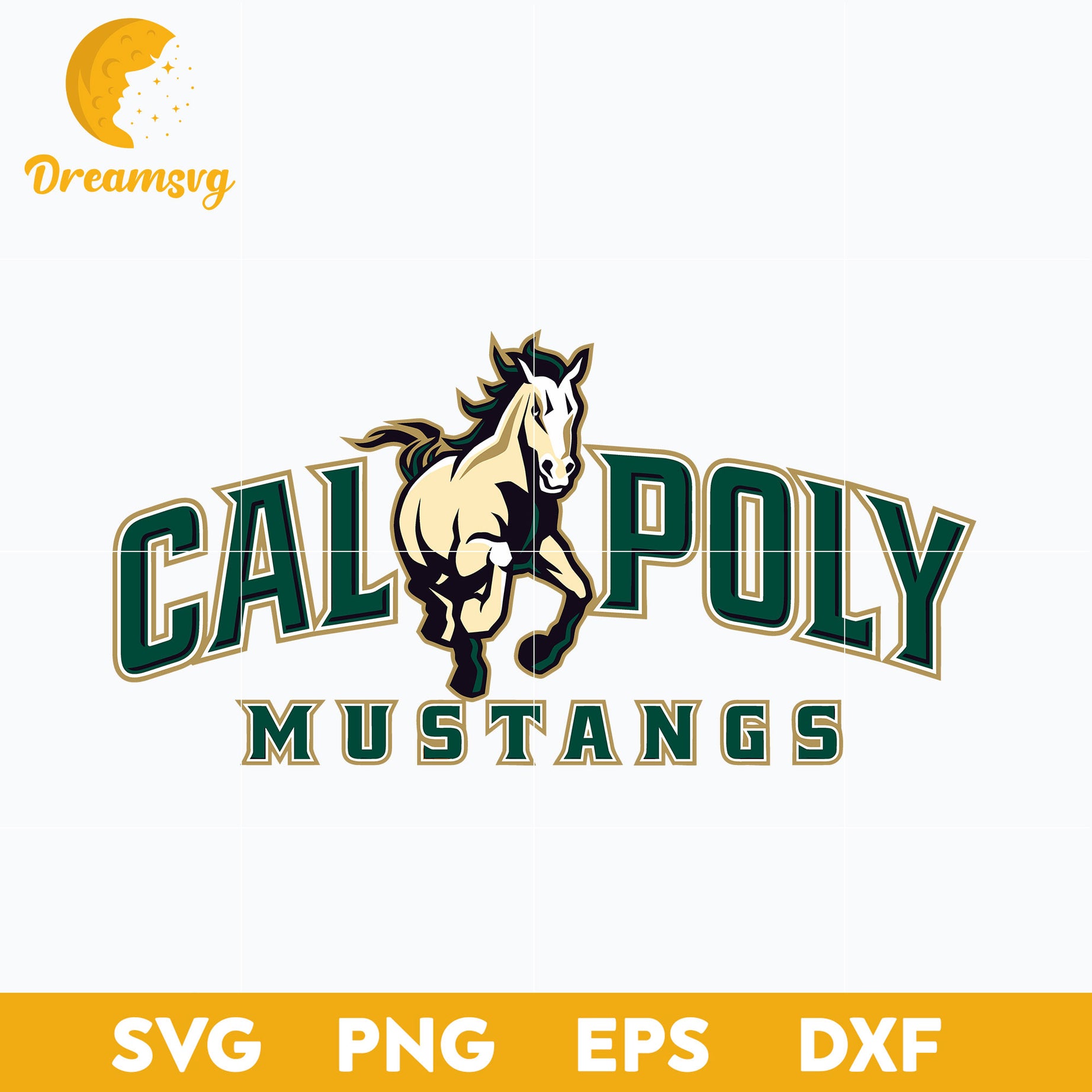 Cal Poly Mustangs Svg, Logo Ncaa Sport Svg, Ncaa Svg, Png, Dxf, Eps Download File.