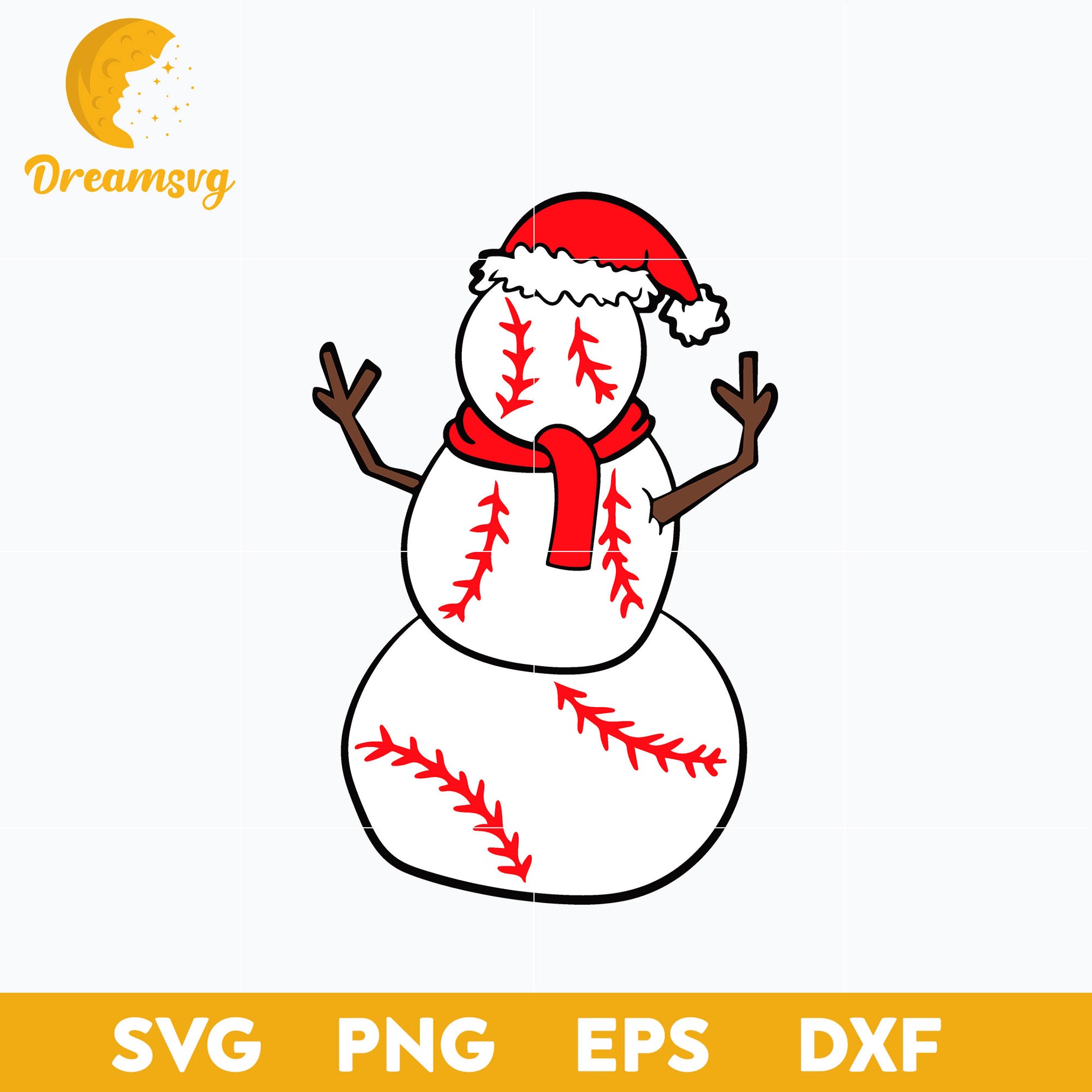 Christmas Baseball Player SVG, Christmas SVG, PNG DXF EPS Digital File.