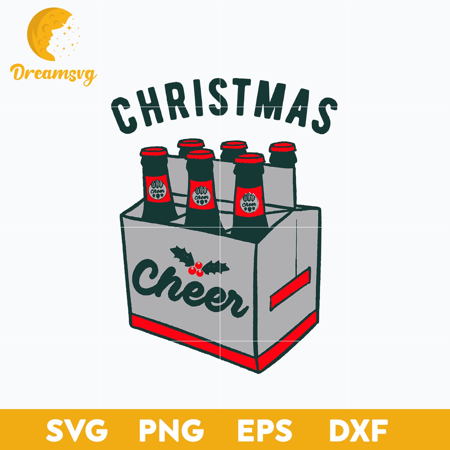 Christmas Cheer Beer SVG, Christmas SVG, PNG DXF EPS Digital File.