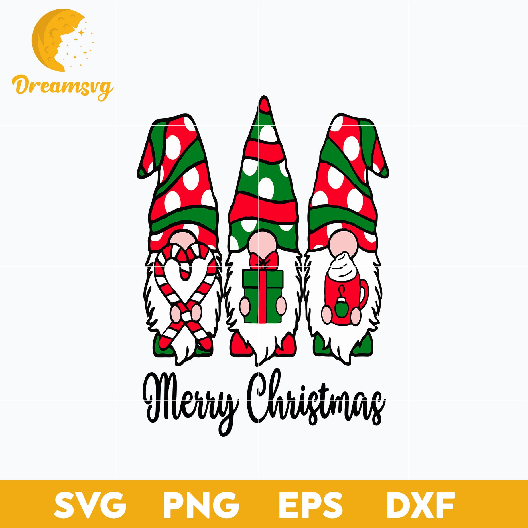 Christmas Gnome SVG, Christmas SVG, PNG DXF EPS Digital File.