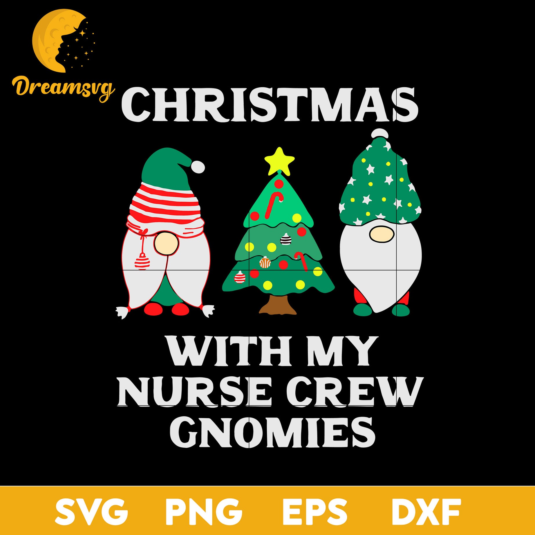 Christmas Nurse Crew Gnomes SVG, Christmas SVG, PNG DXF EPS Digital File.