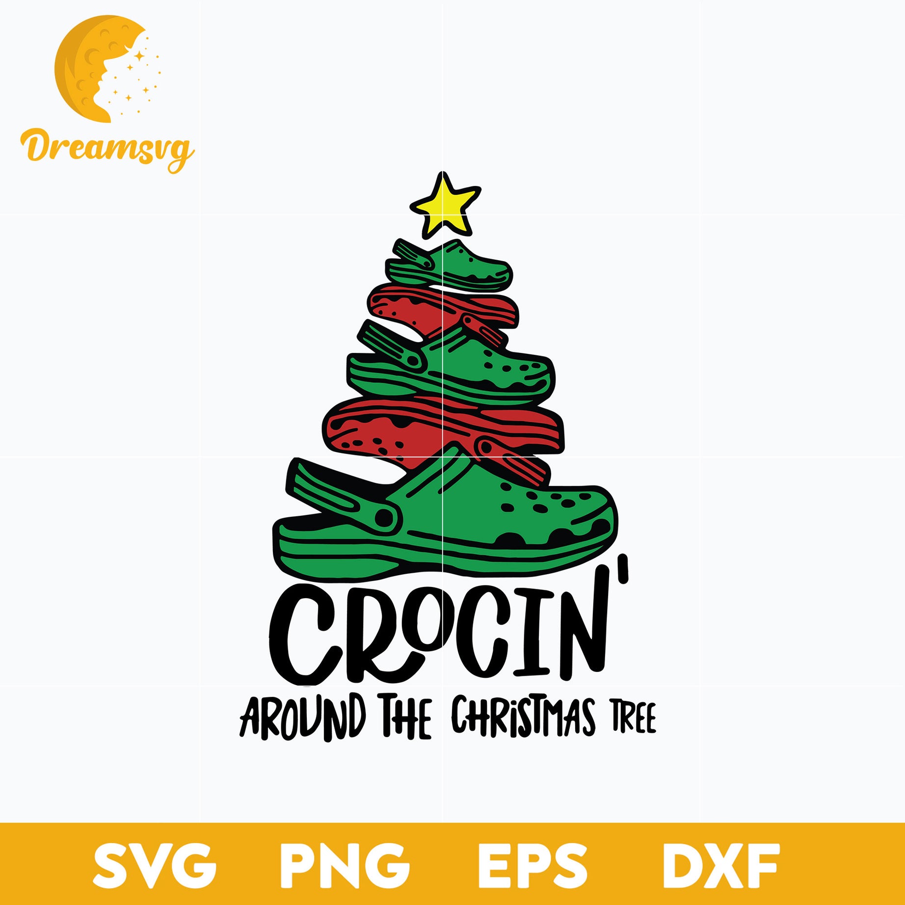Crocin Around The Christmas Tree SVG, Christmas SVG, PNG DXF EPS Digital File.