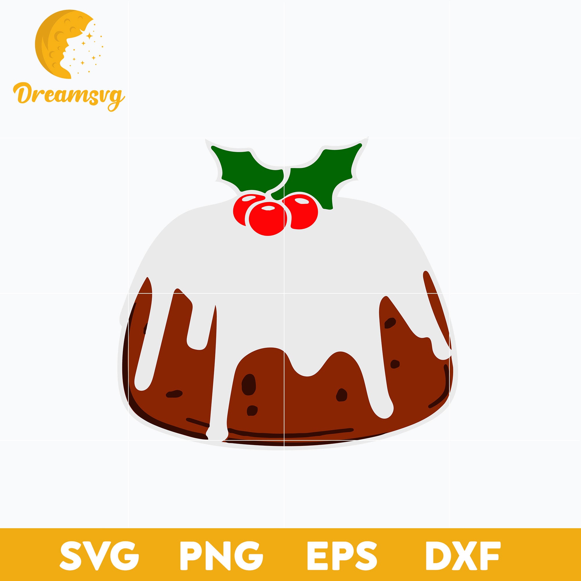 Cute Christmas Pudding Figgy SVG, Christmas SVG, PNG DXF EPS Digital F ...