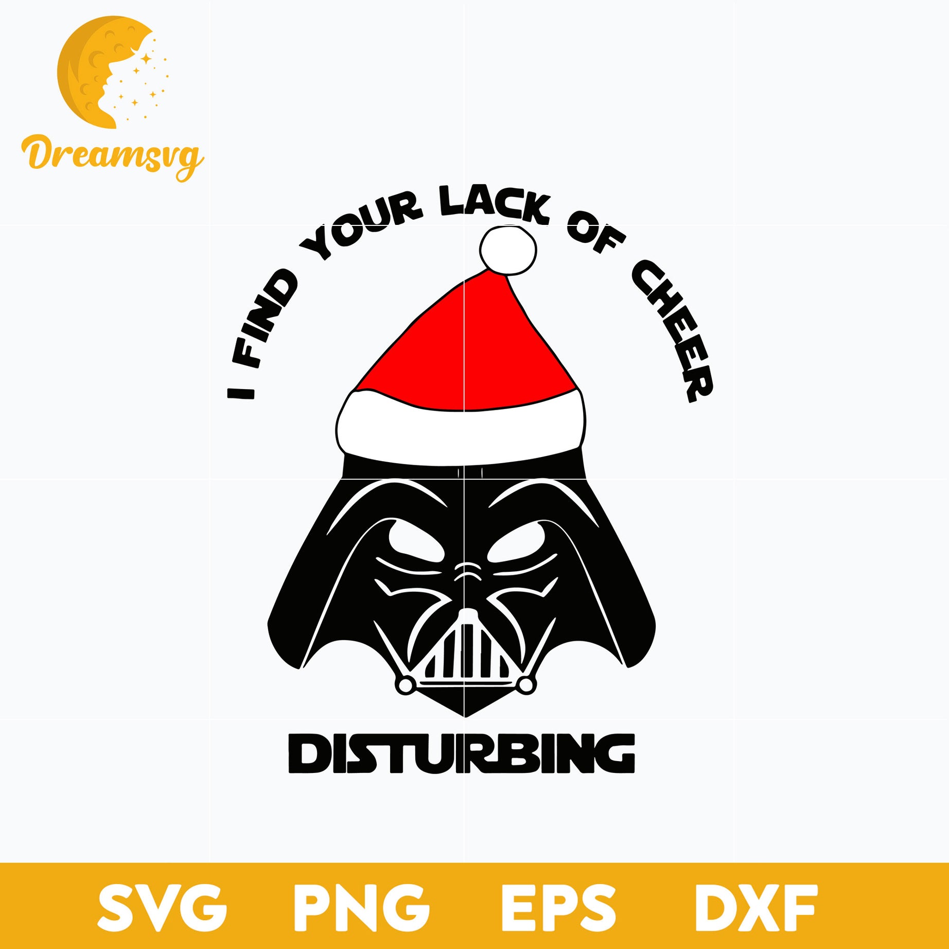 Darth Vader Christmas SVG, Christmas SVG, PNG DXF EPS Digital File.