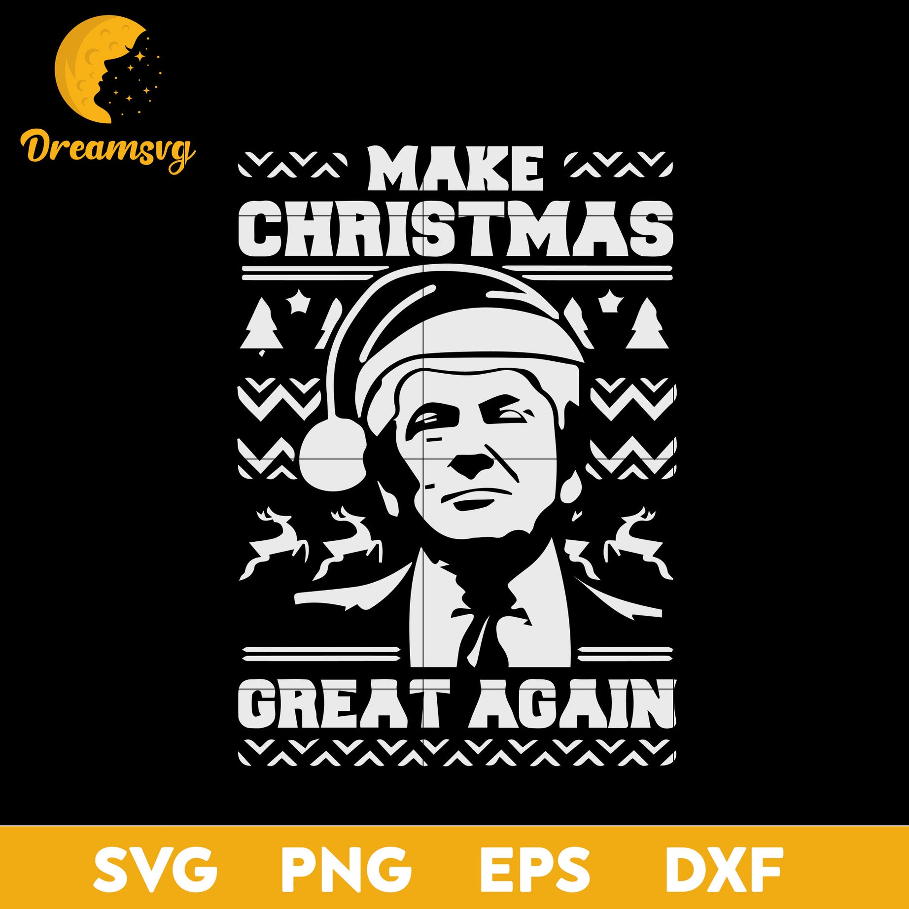 Donald Trump Christmas SVG, Christmas SVG, PNG DXF EPS Digital File.