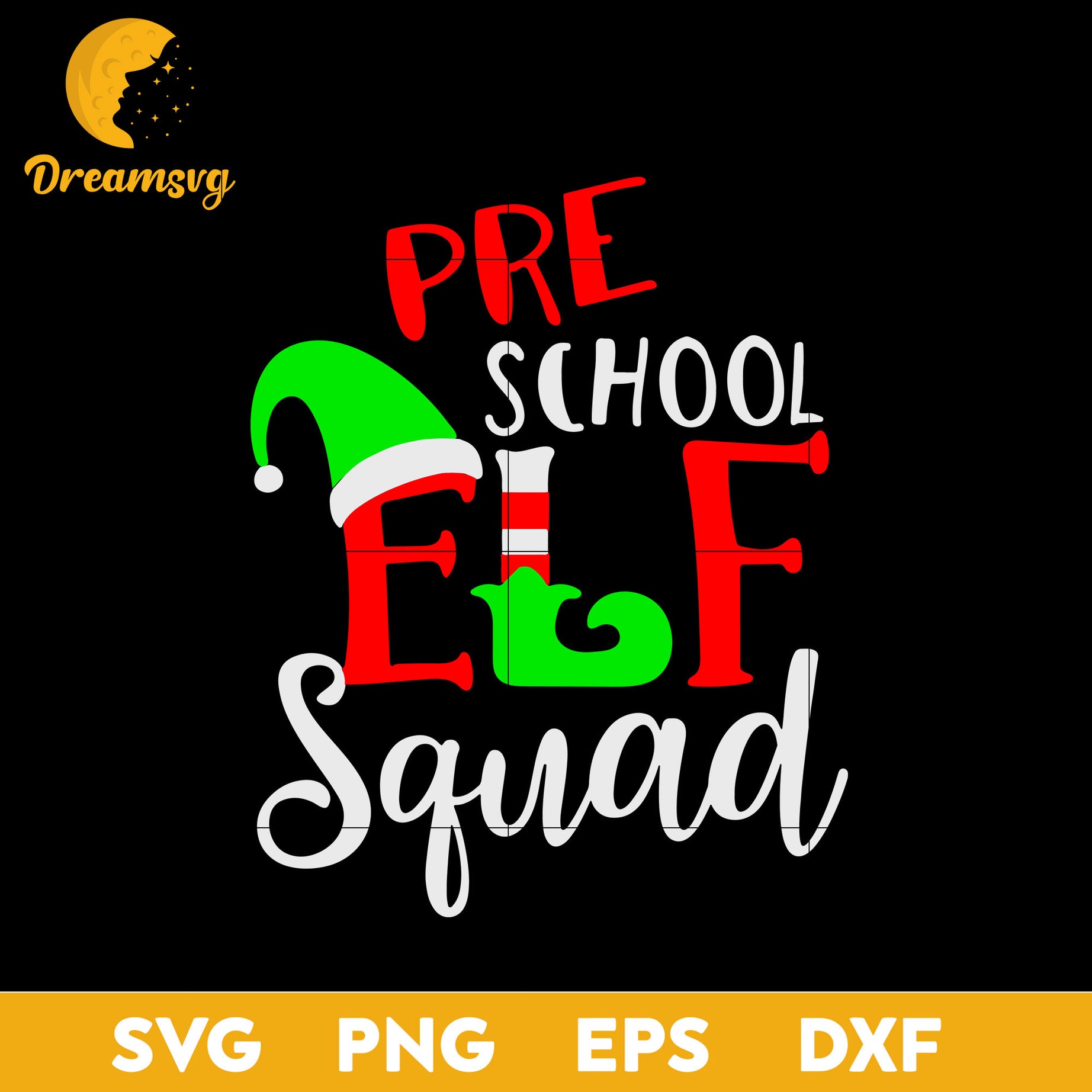 Elf Squad Pre School Christmas SVG, Christmas SVG, PNG DXF EPS Digital File.