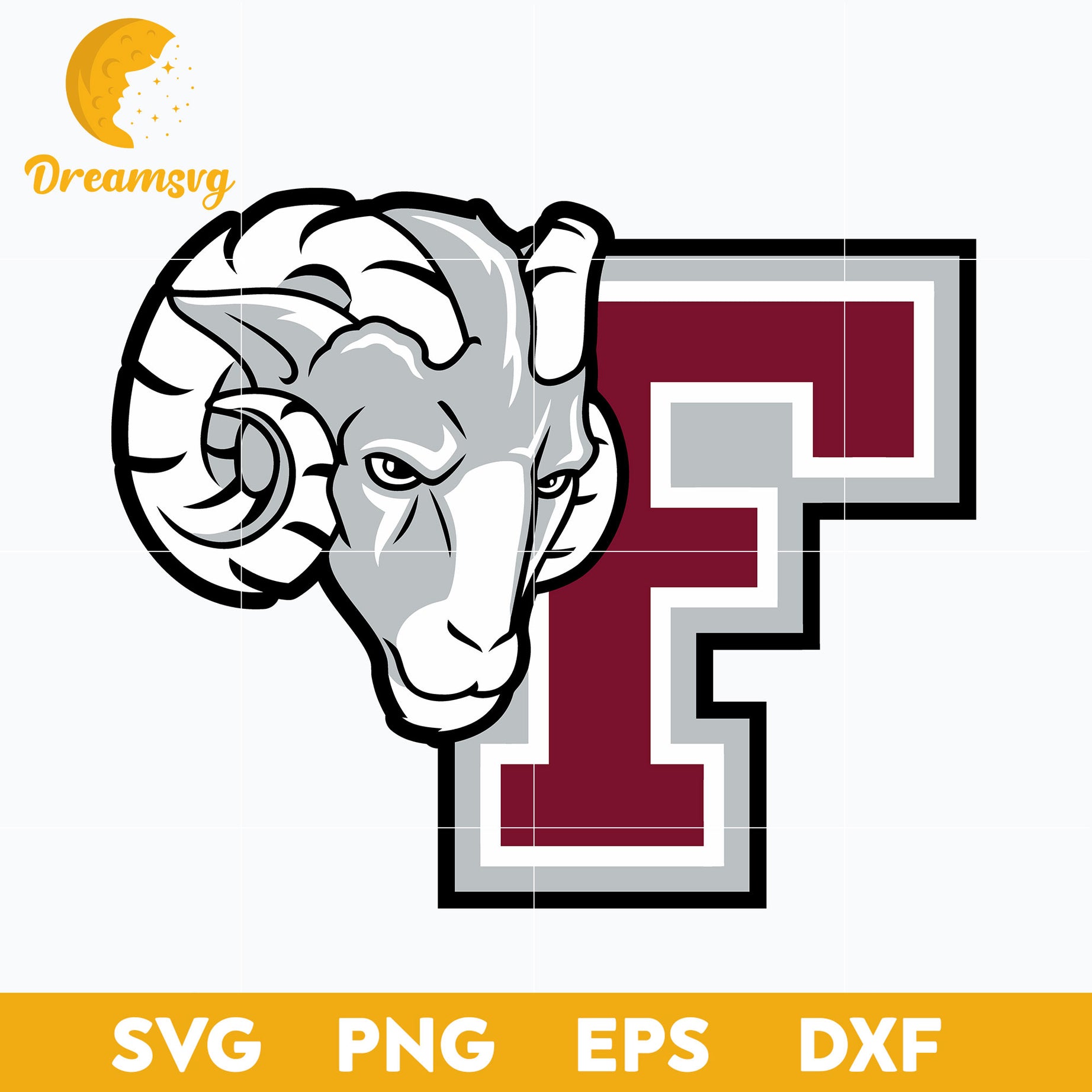 Fordham Rams Svg, Logo Ncaa Sport Svg, Ncaa Svg, Png, Dxf, Eps Download File.