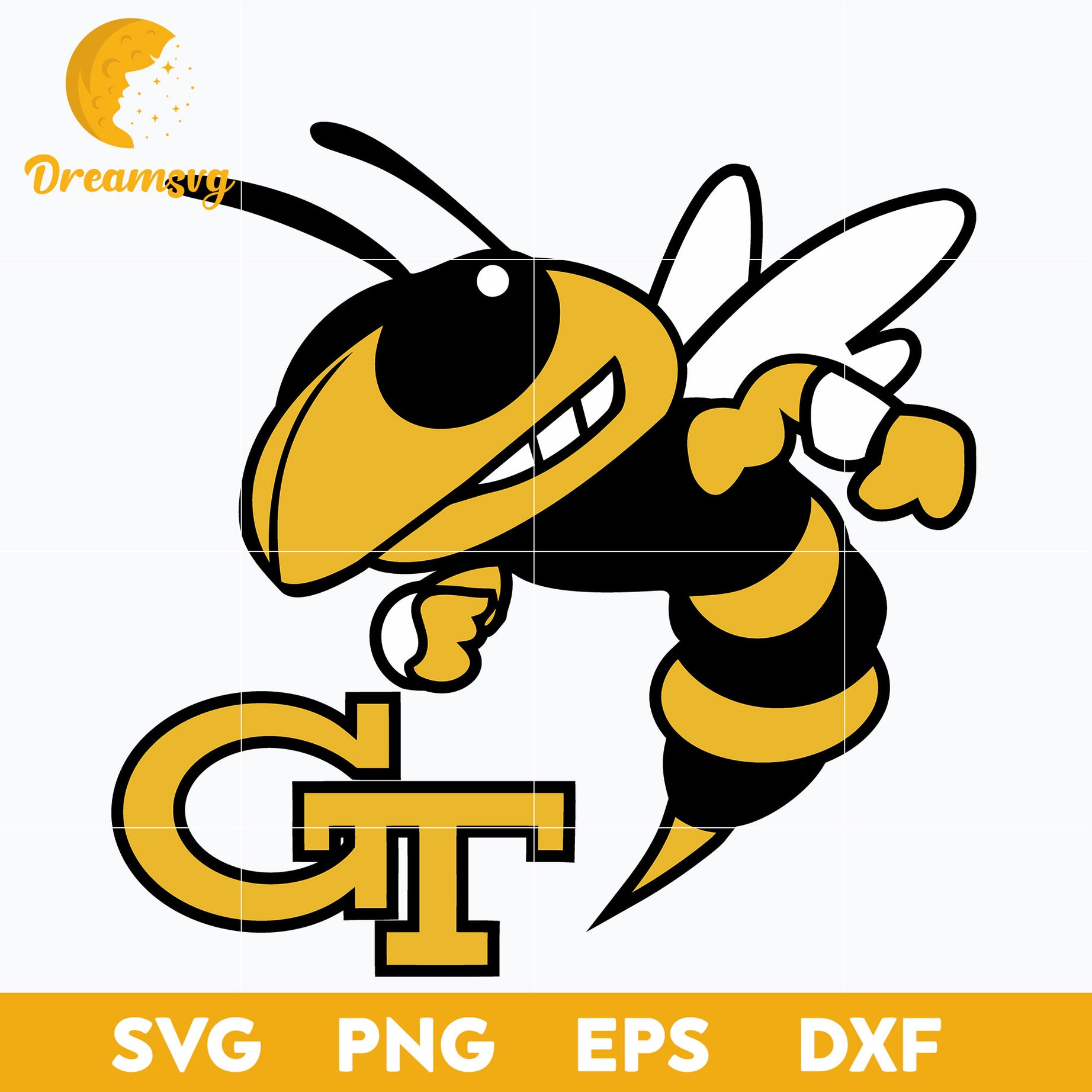 Georgia Tech Yellow Jackets Svg, Logo Ncaa Sport Svg, Ncaa Svg, Png, Dxf, Eps Download File.