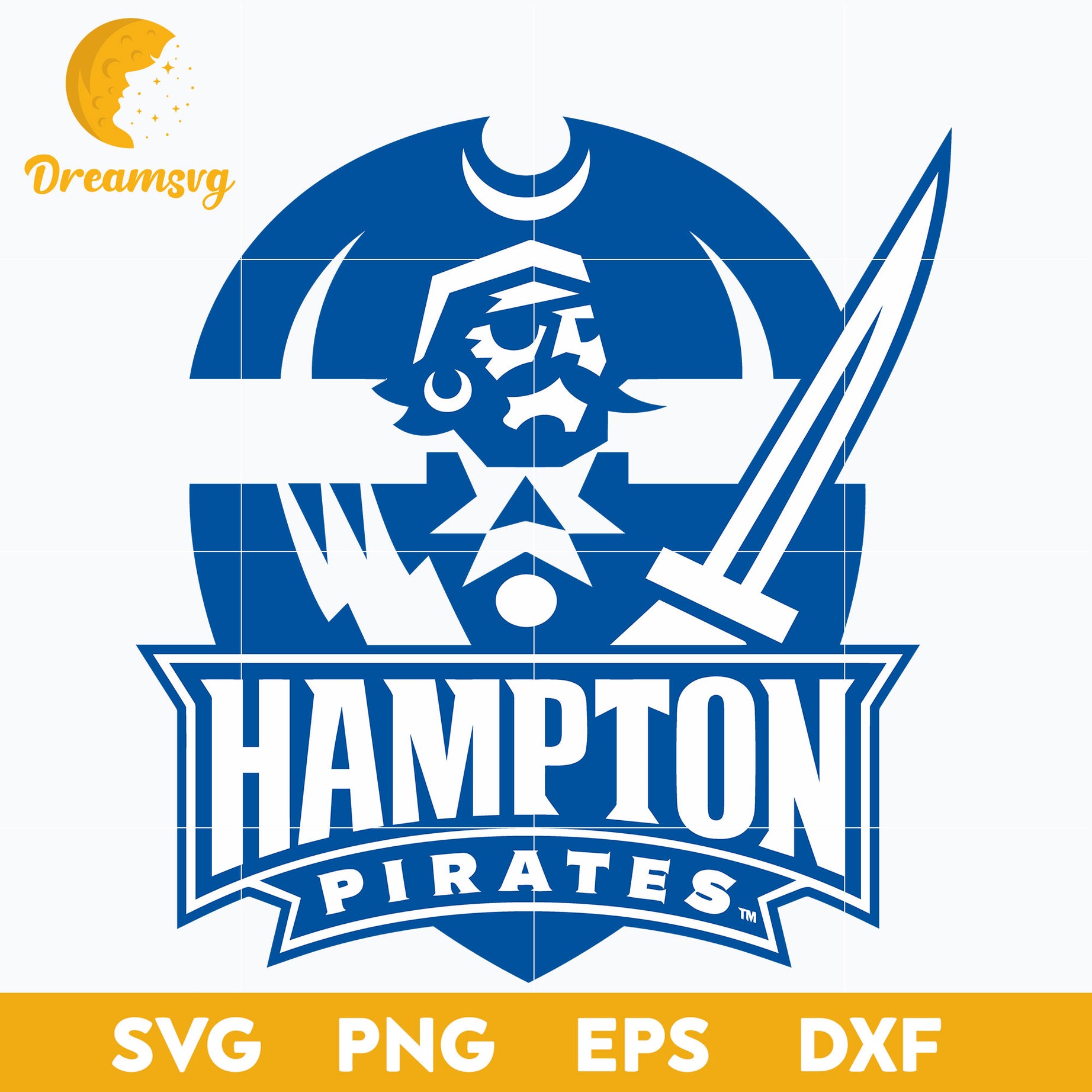Hampton Pirates Svg, Logo Ncaa Sport Svg, Ncaa Svg, Png, Dxf, Eps Download File.