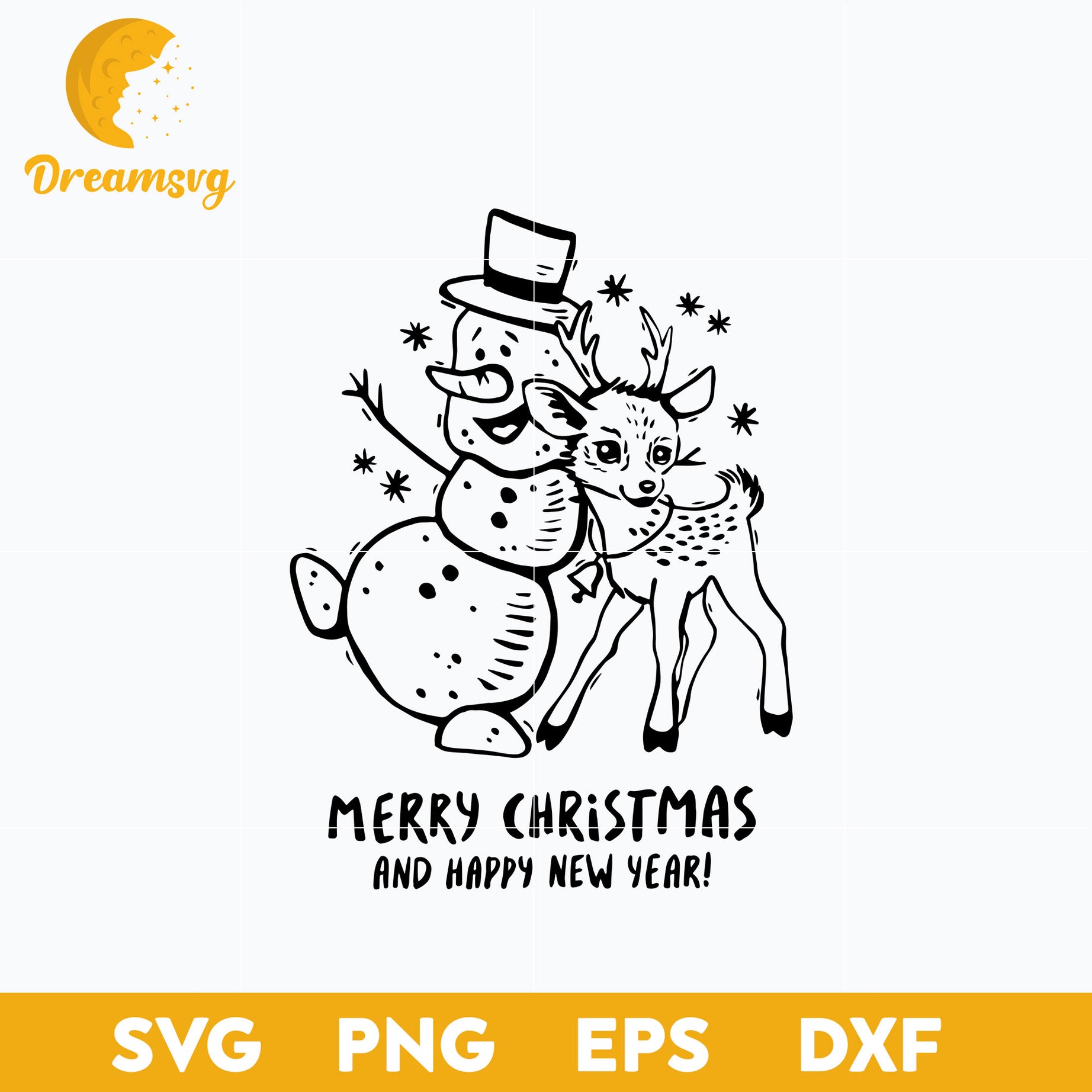 Happy Snowman Merry Christmas SVG, Christmas SVG, PNG DXF EPS Digital File.