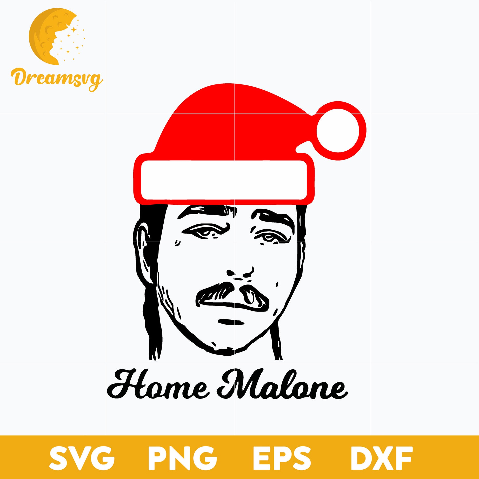 Home Malone Christmas Hat SVG, Christmas SVG, PNG DXF EPS Digital File.