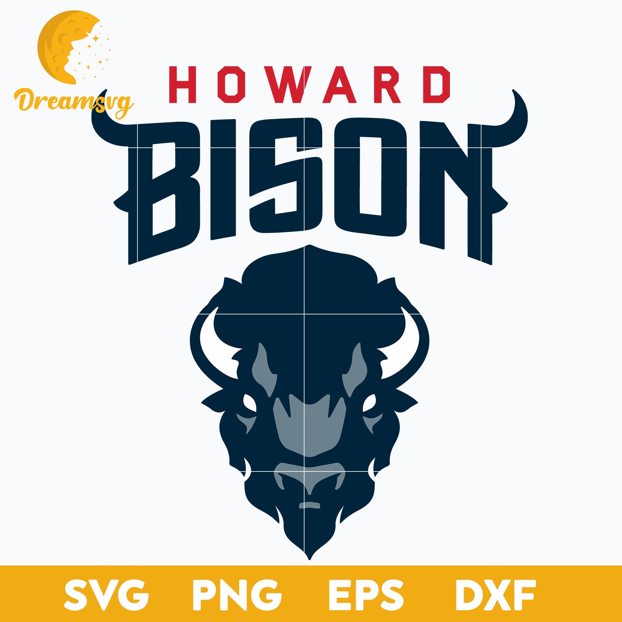 Howard Bison Svg, Logo Ncaa Sport Svg, Ncaa Svg, Png, Dxf, Eps Download File.