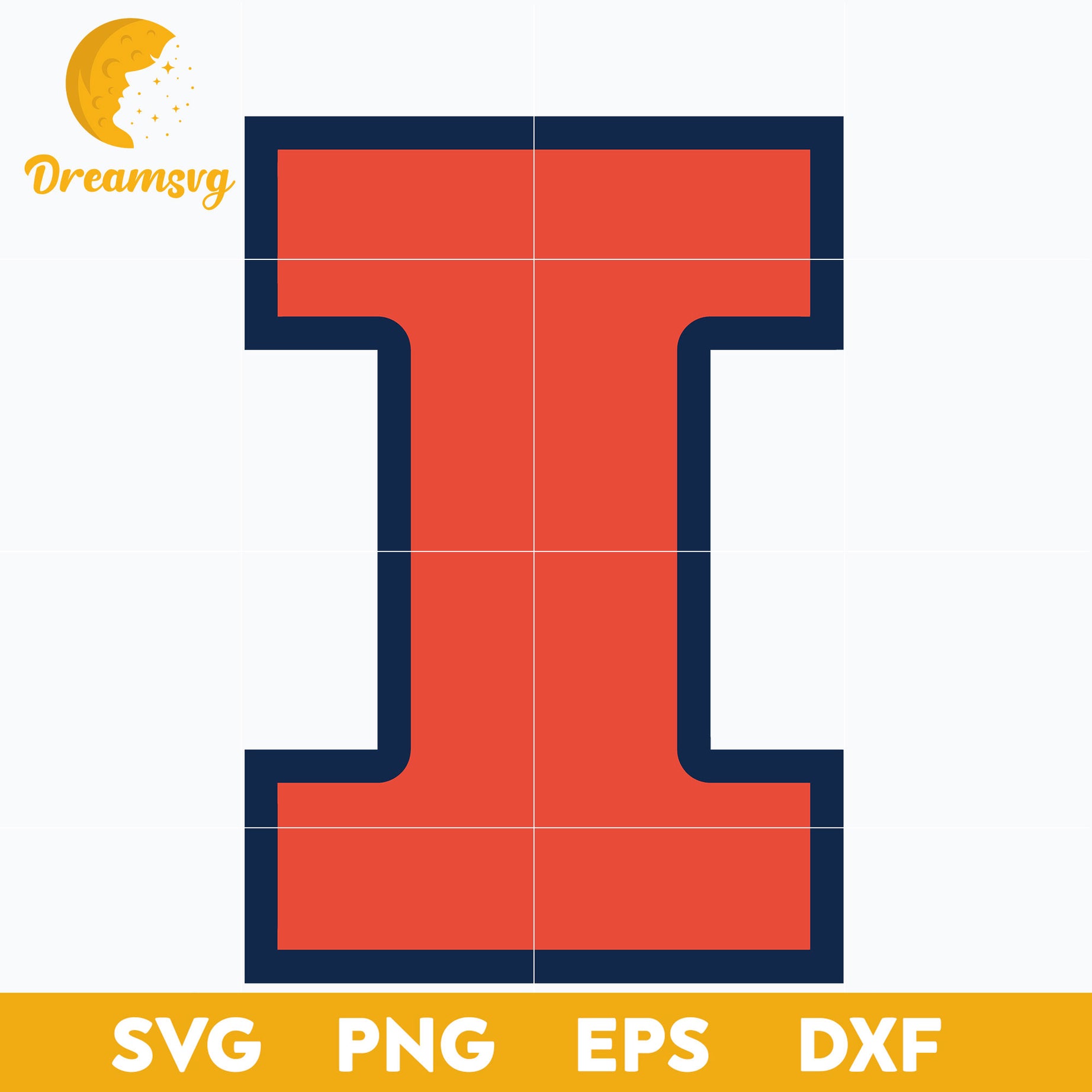 Illinois Fighting Illini Svg, Logo Ncaa Sport Svg, Ncaa Svg, Png, Dxf, Eps Download File.