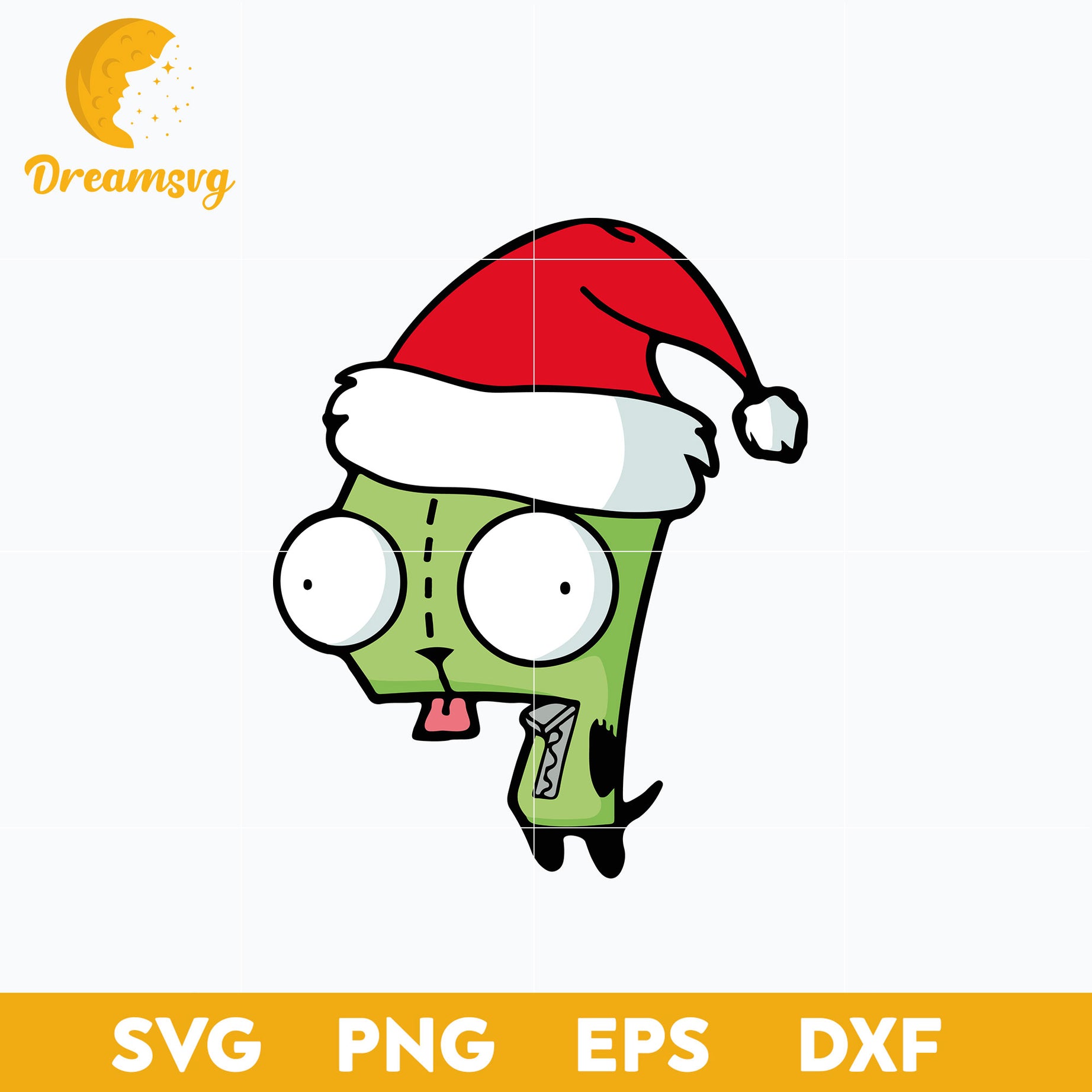 Invader Zim Santa Gir SVG, Christmas SVG, PNG DXF EPS Digital File.