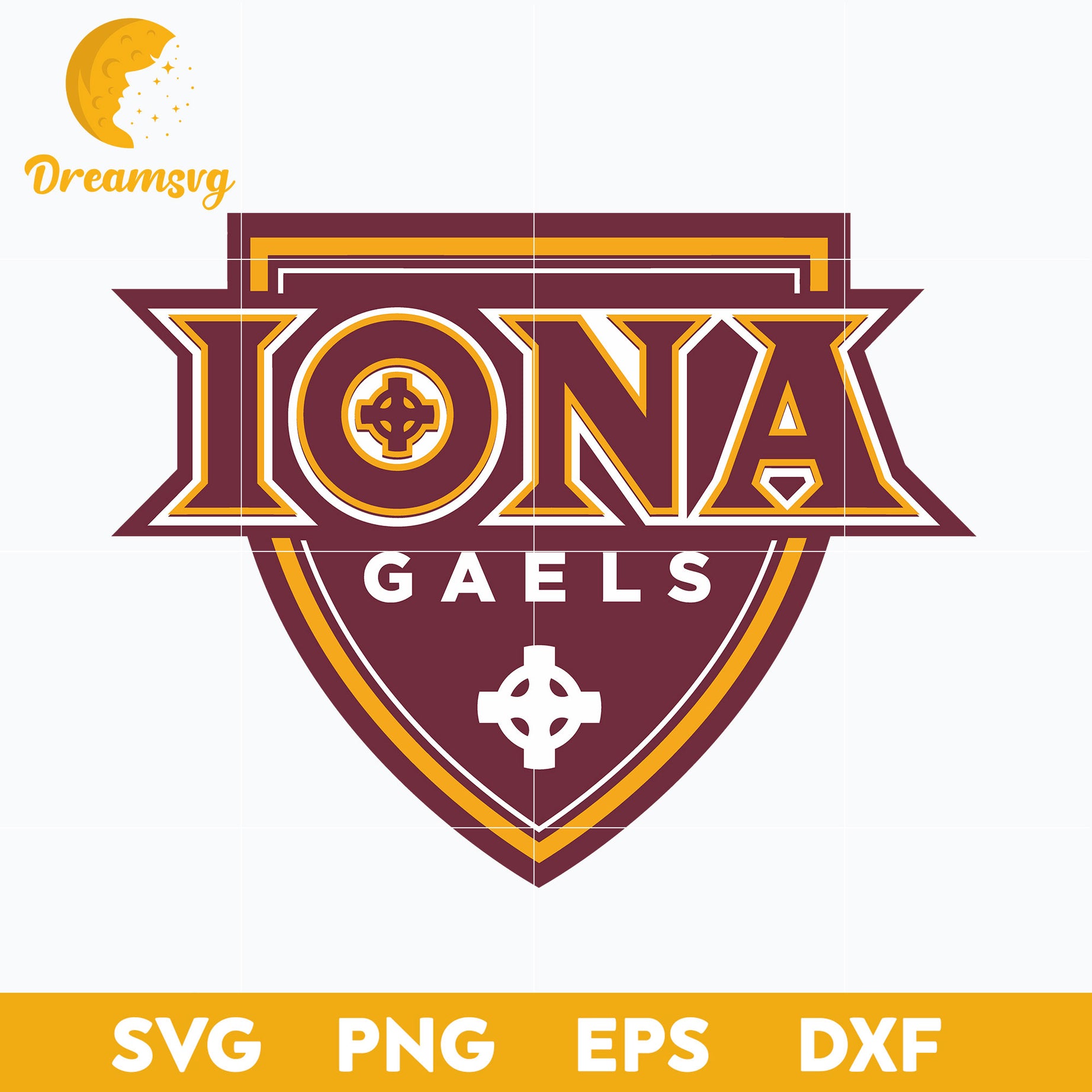 Iona Gaels Sycamores Svg, Logo Ncaa Sport Svg, Ncaa Svg, Png, Dxf, Eps Download File.