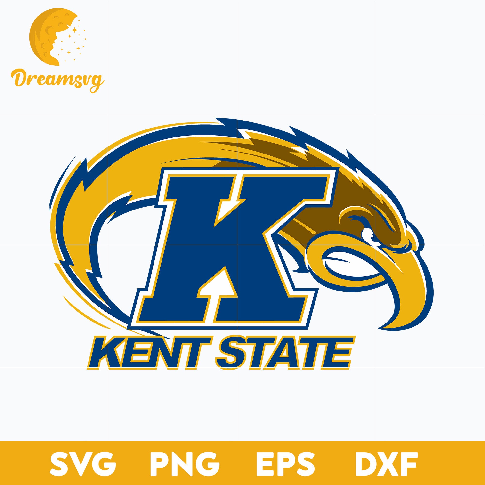 Kent State Golden Flashes Svg, Logo Ncaa Sport Svg, Ncaa Svg, Png, Dxf