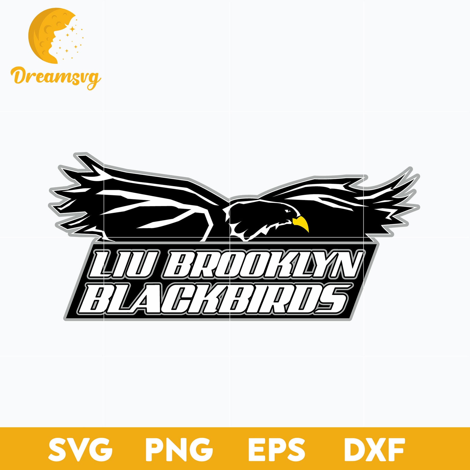 LIU Brooklyn Blackbirds Svg, Logo Ncaa Sport Svg, Ncaa Svg, Png, Dxf, Eps Download File.