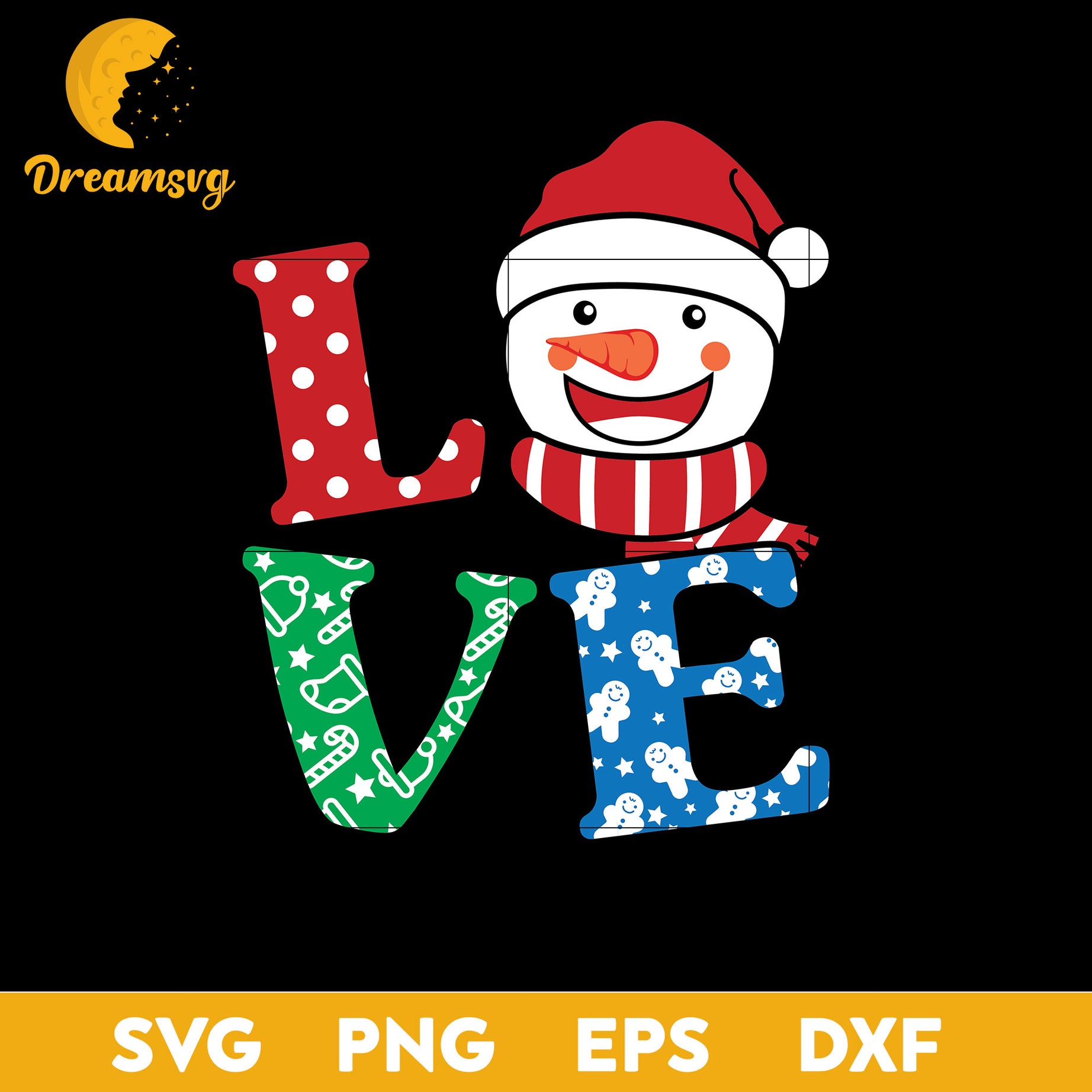 Love SVG, Christmas SVG, PNG DXF EPS Digital File.