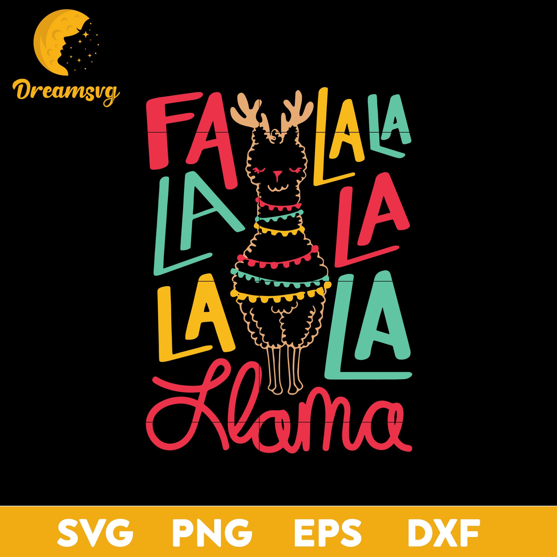 Llama Christmas SVG, Christmas SVG, PNG DXF EPS Digital File.