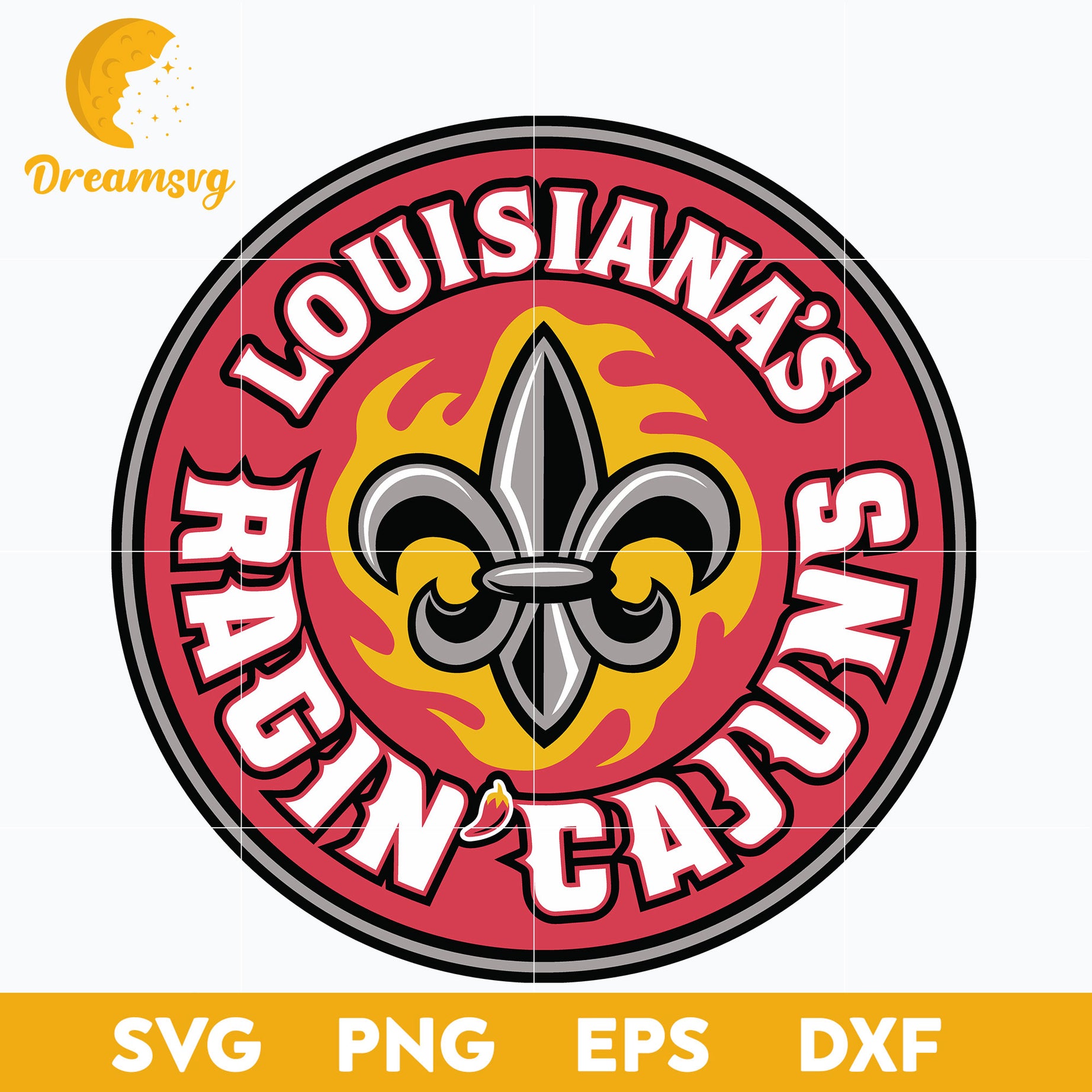Louisiana Ragin Cajuns Svg, Logo Ncaa Sport Svg, Ncaa Svg, Png, Dxf, Eps Download File.