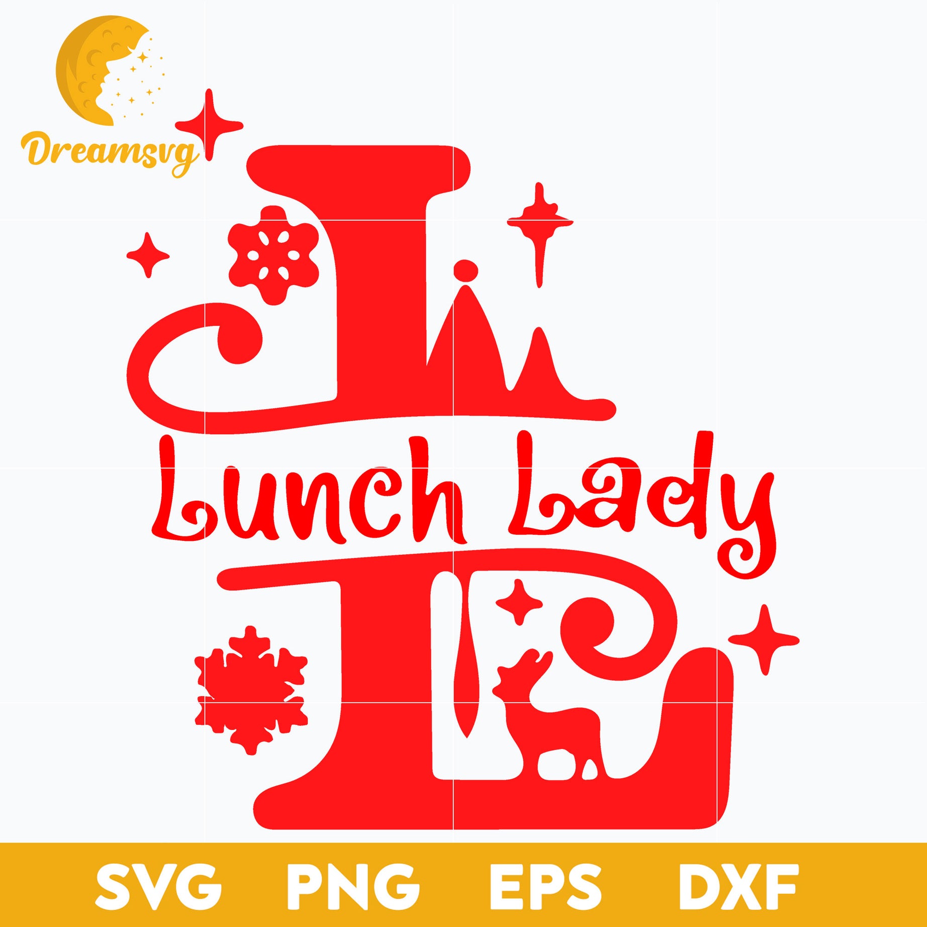 Lunch Lady Christmas Alphabet SVG, Christmas SVG, PNG DXF EPS Digital File.