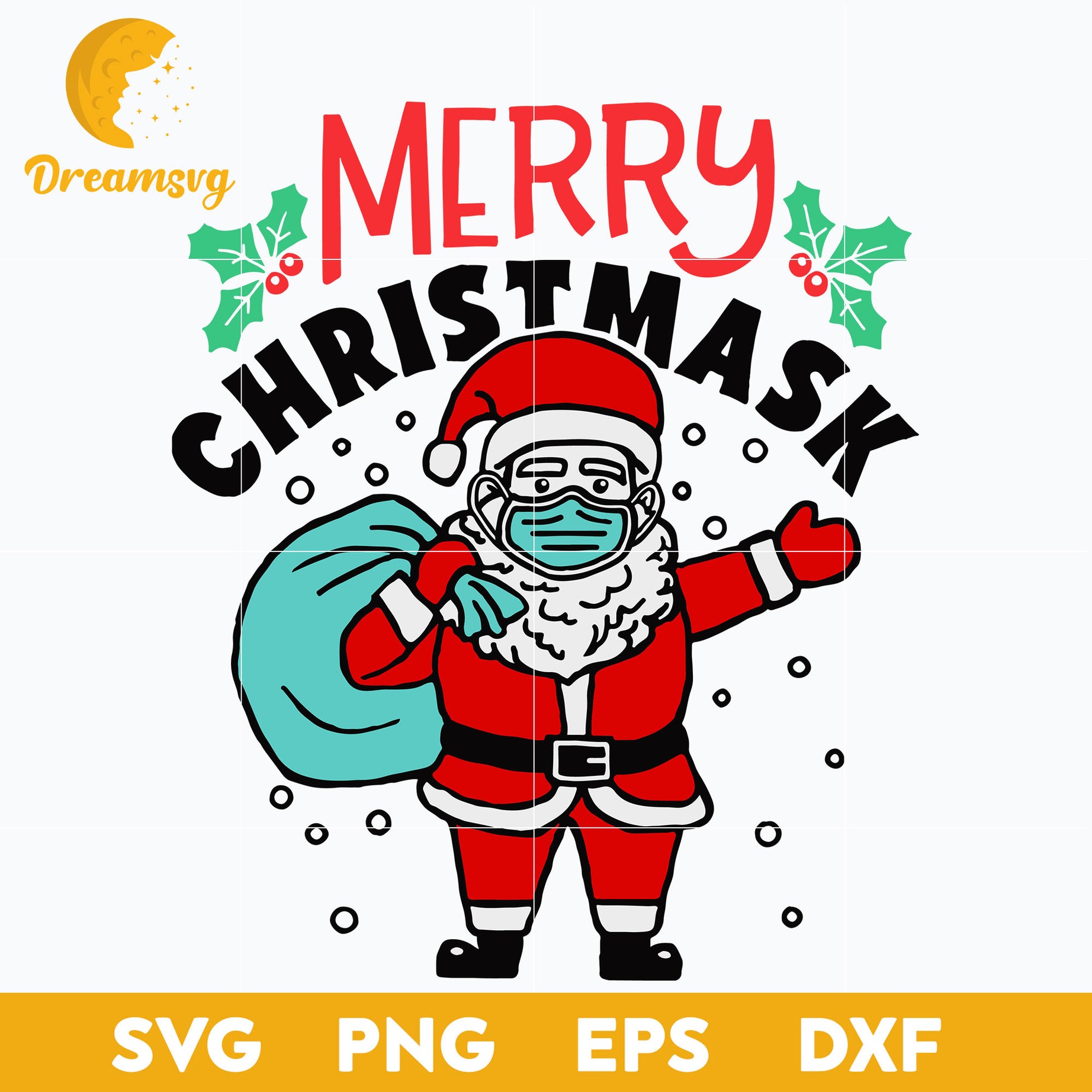 Marry Christmask SVG, Christmas SVG, PNG DXF EPS Digital File.
