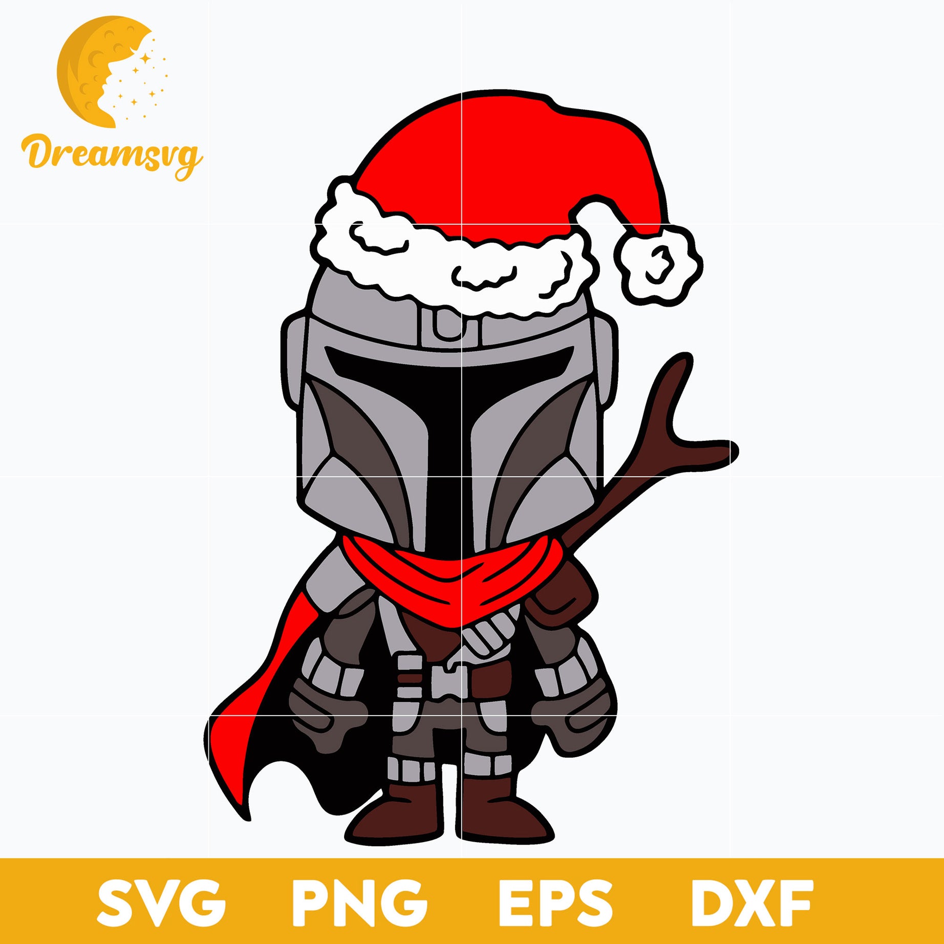 Mandalorian Star Wars Christmas SVG, Christmas SVG, PNG DXF EPS Digital File.
