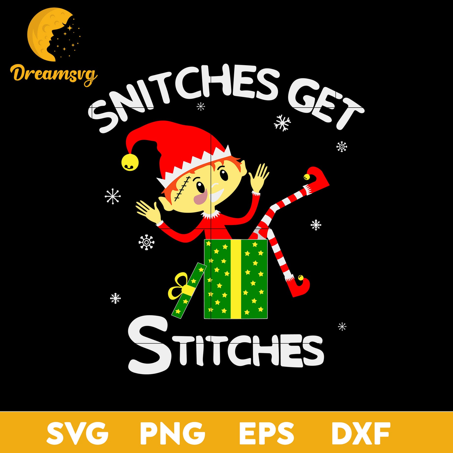 Merry Christmas Santa Snitches SVG, Christmas SVG, PNG DXF EPS Digital File.