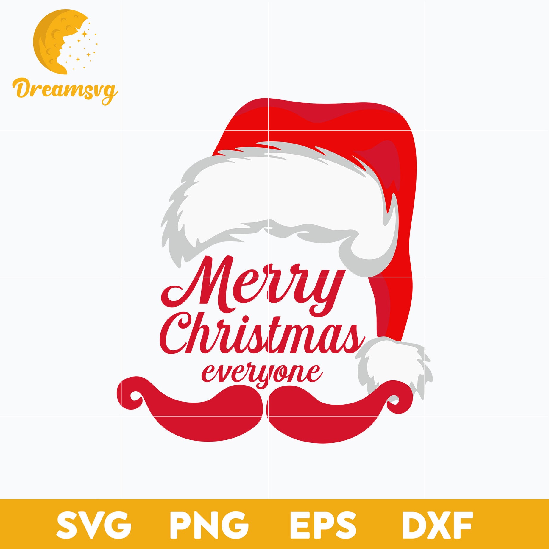 Merry Christmas Santa SVG, Christmas SVG, PNG DXF EPS Digital File.