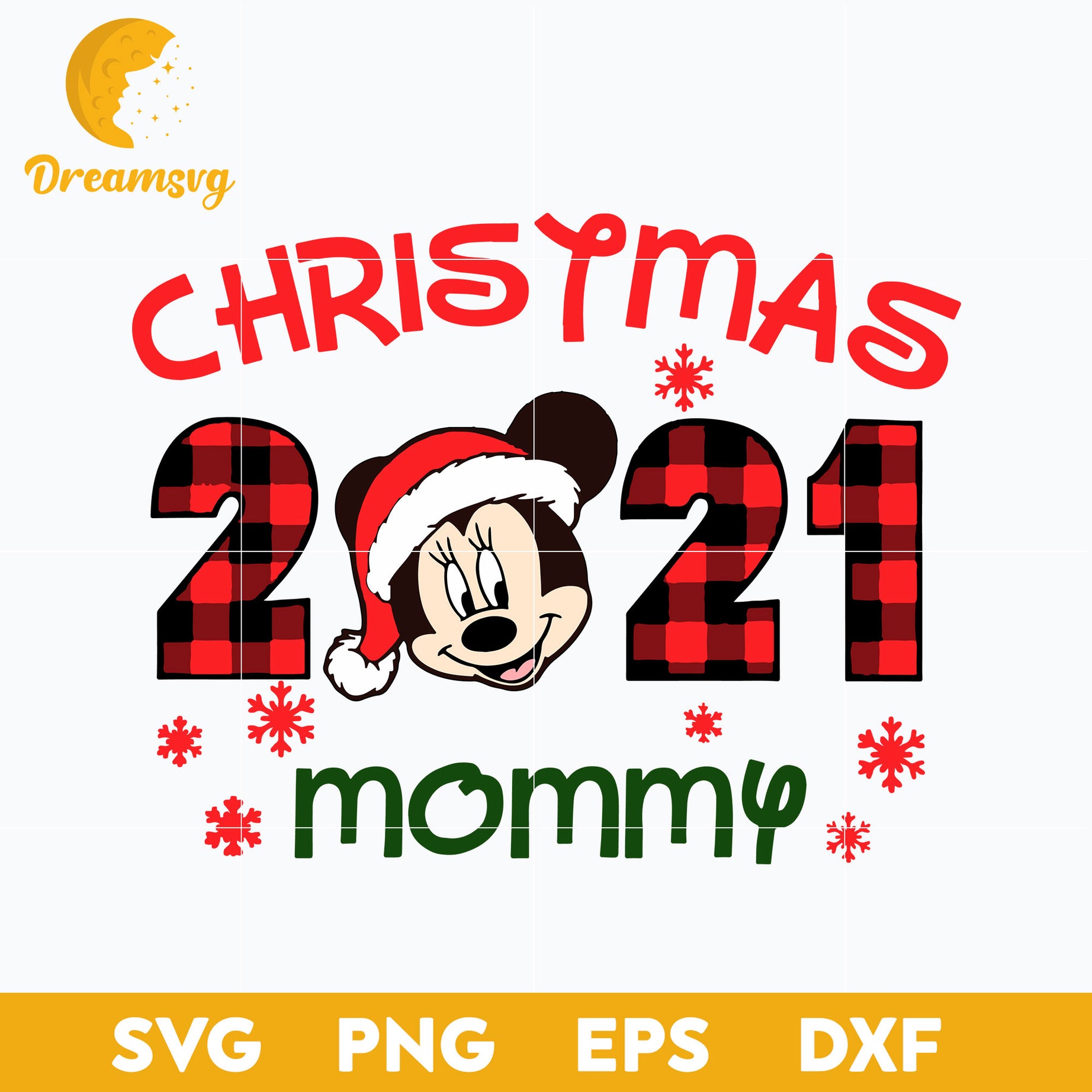 Mickey Mouse Mommy Christmas 2021 SVG, Christmas SVG, PNG DXF EPS Digital File.