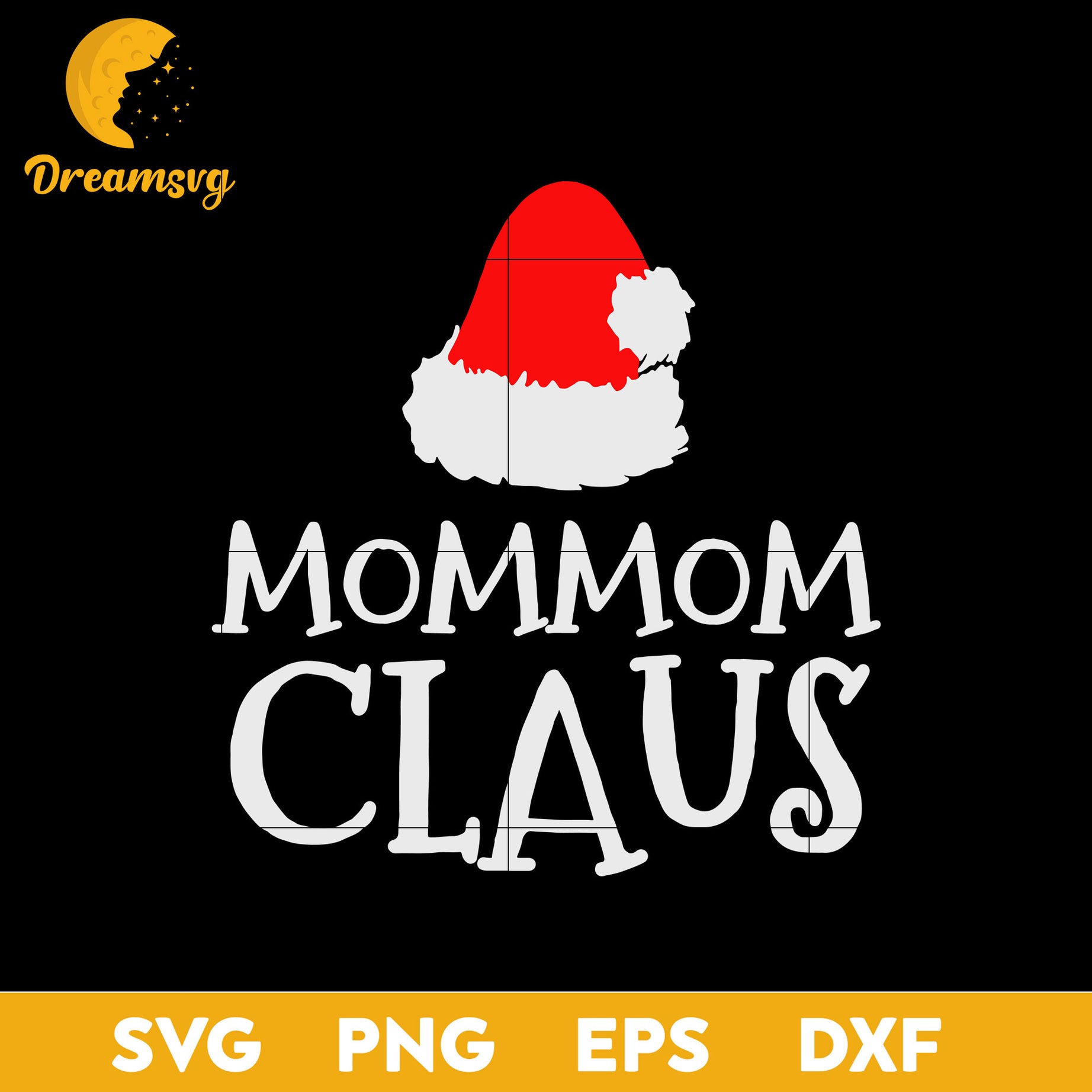 Mom Claus Christmas Hat Family Matching Pajama SVG, Christmas SVG, PNG DXF EPS Digital File.