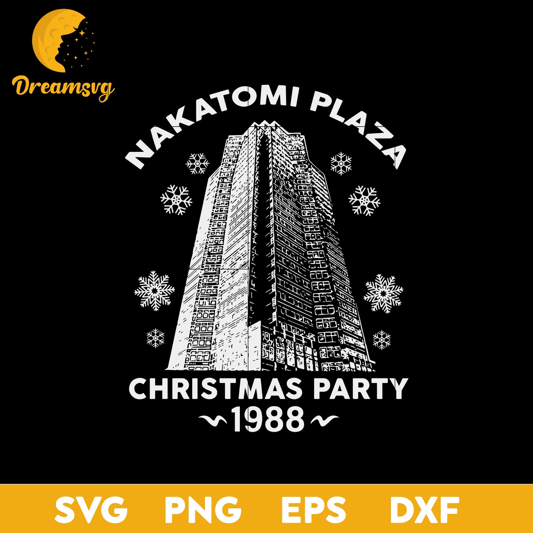 Nakatomi Plaza Christmas Party 1988 SVG, Christmas SVG, PNG DXF EPS Digital File.