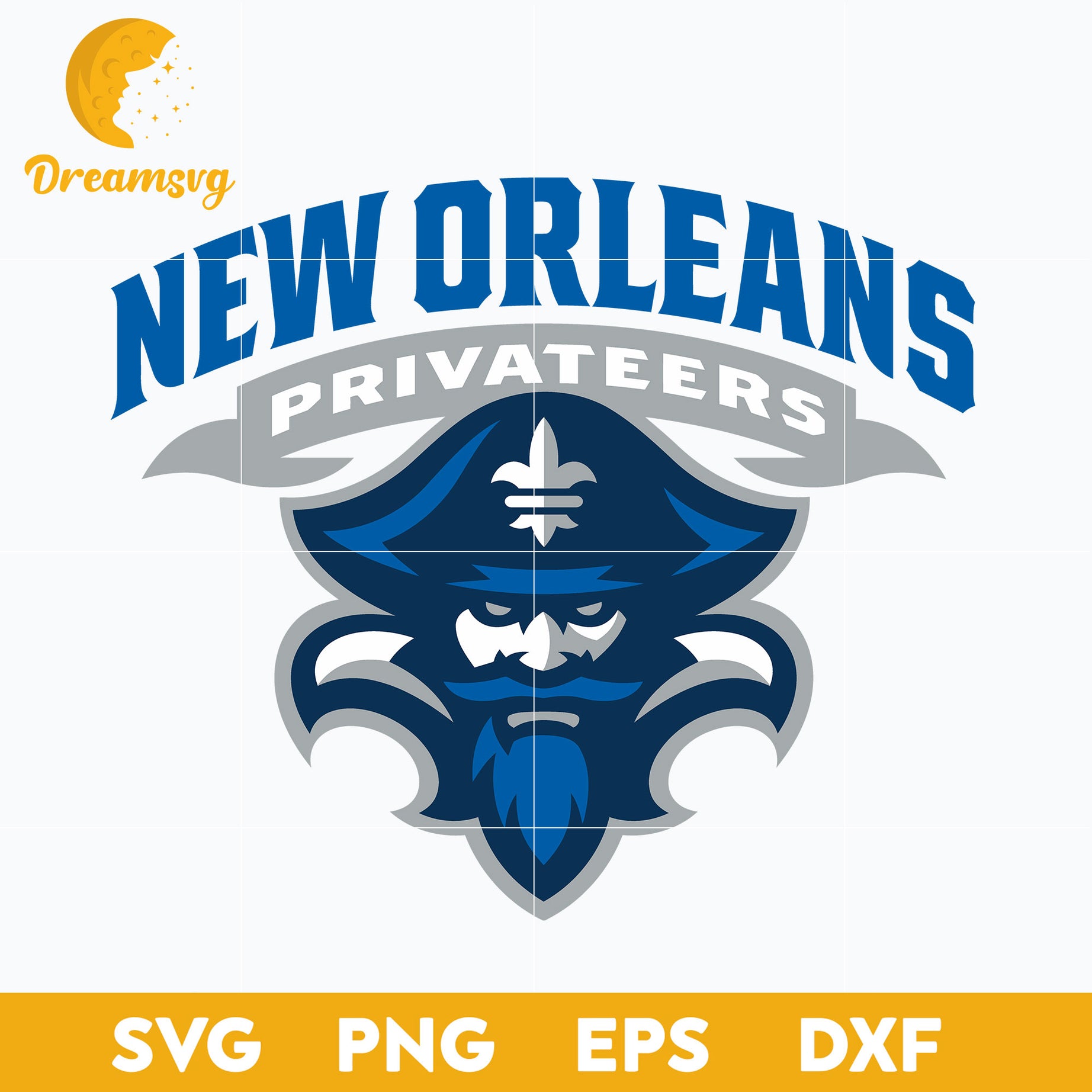 New Orleans Privateers Svg, Logo Ncaa Sport Svg, Ncaa Svg, Png, Dxf, Eps Download File.