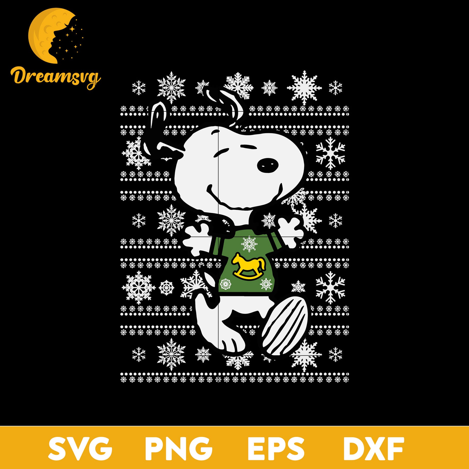 Peanuts Snoopy Christmas SVG, Christmas SVG, PNG DXF EPS Digital File.