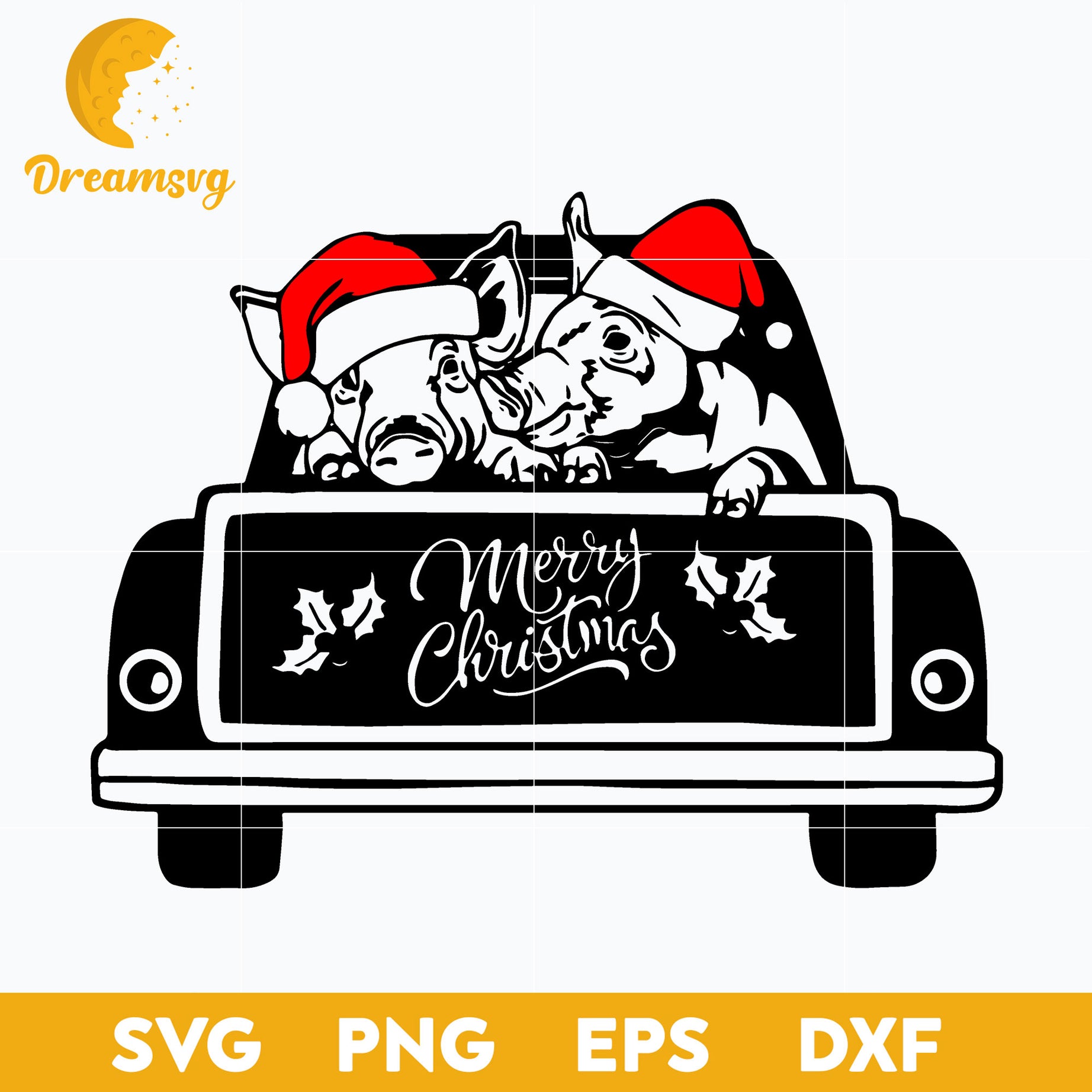 Pig Farm Merry Christmas SVG, Christmas SVG, PNG DXF EPS Digital File.