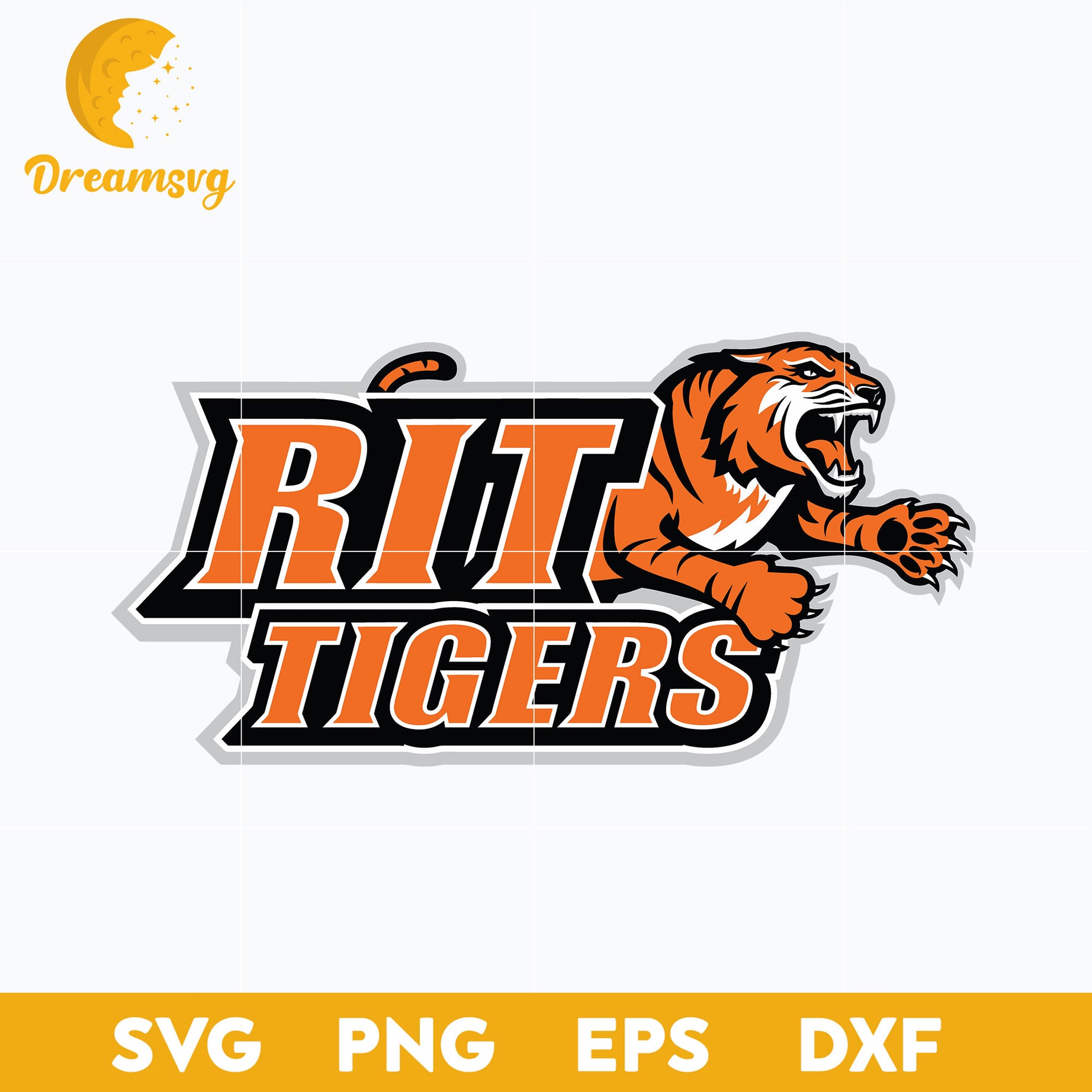 RIT Tigers Svg, Logo Ncaa Sport Svg, Ncaa Svg, Png, Dxf, Eps Download File.