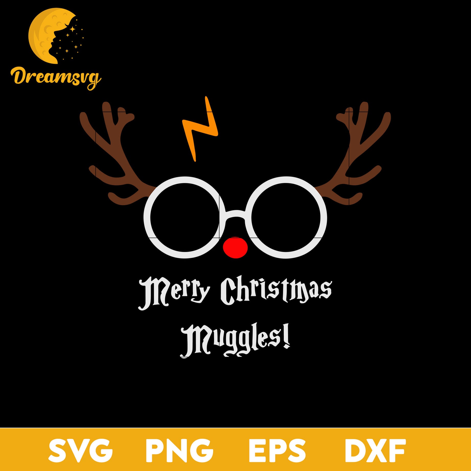 Reindeer Merry Christmas SVG, Christmas SVG, PNG DXF EPS Digital File.