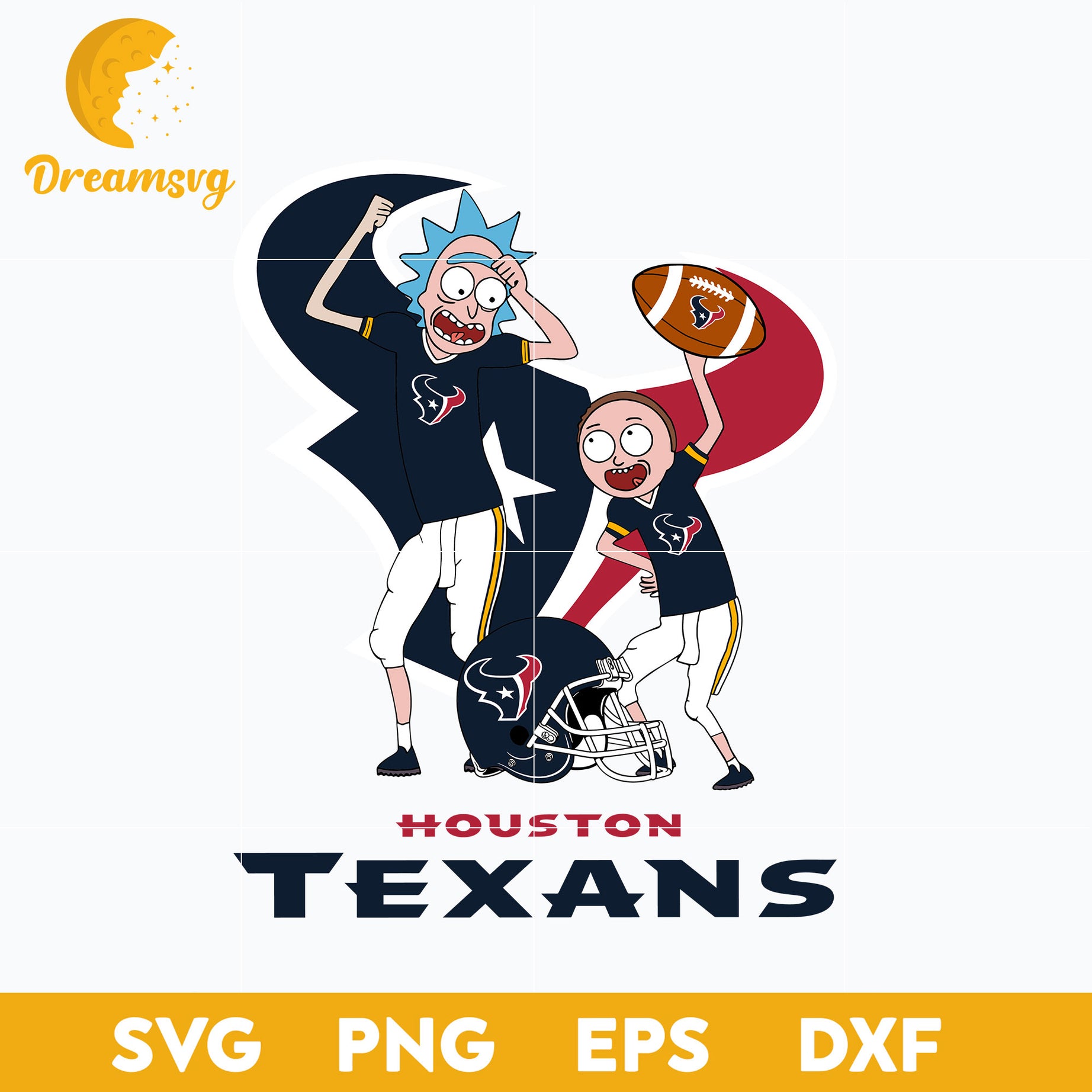 Rick and Morty Houston Texans Svg, Houston Texans Svg, Nfl Svg, Png, Dxf, Eps File