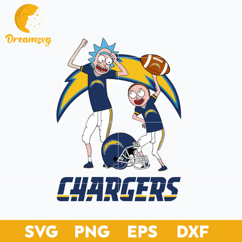 Rick and Morty Los Angeles Chargers Svg, Los Angeles Chargers Svg, Nfl Svg, Png, Dxf, Eps File