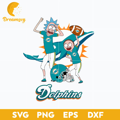 Rick and Morty Miami Dolphins Svg, Miami Dolphins Svg, Nfl Svg, Png, Dxf, Eps File