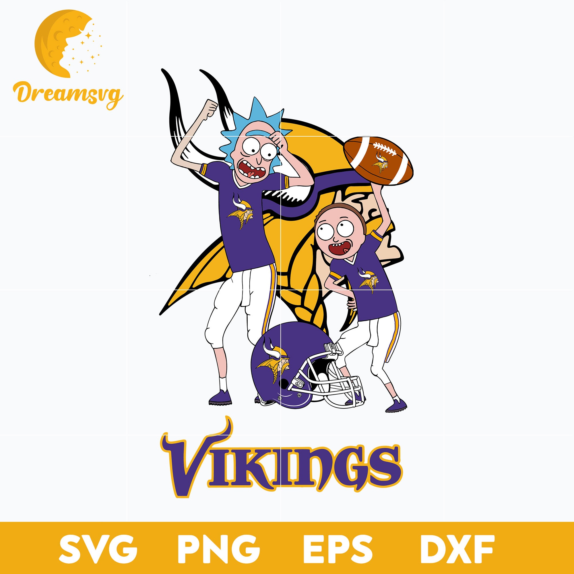 Rick and Morty Minnesota Vikings Svg, Minnesota Vikings Svg, Nfl Svg, Png, Dxf, Eps File