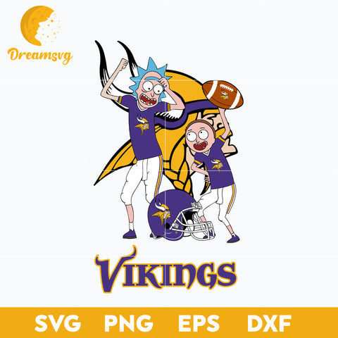 Rick and Morty Minnesota Vikings Svg, Minnesota Vikings Svg, Nfl Svg, Png, Dxf, Eps File