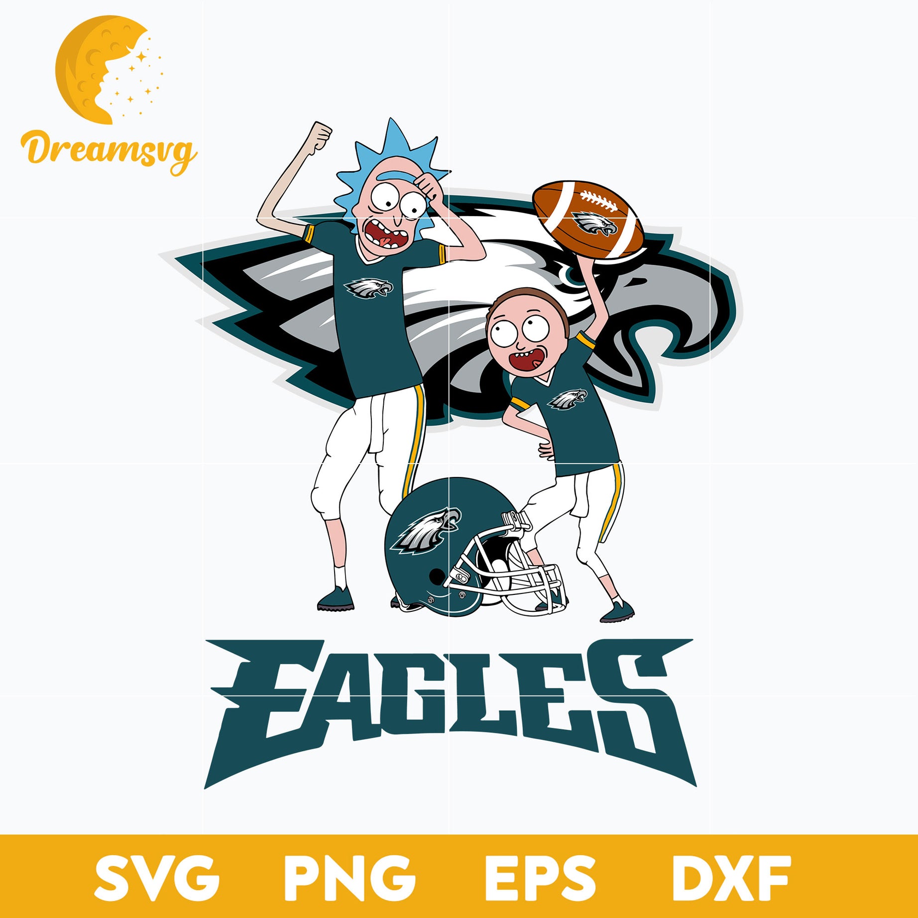 Rick and Morty Philadelphia Eagles Svg, Philadelphia Eagles Svg, Nfl Svg, Png, Dxf, Eps File