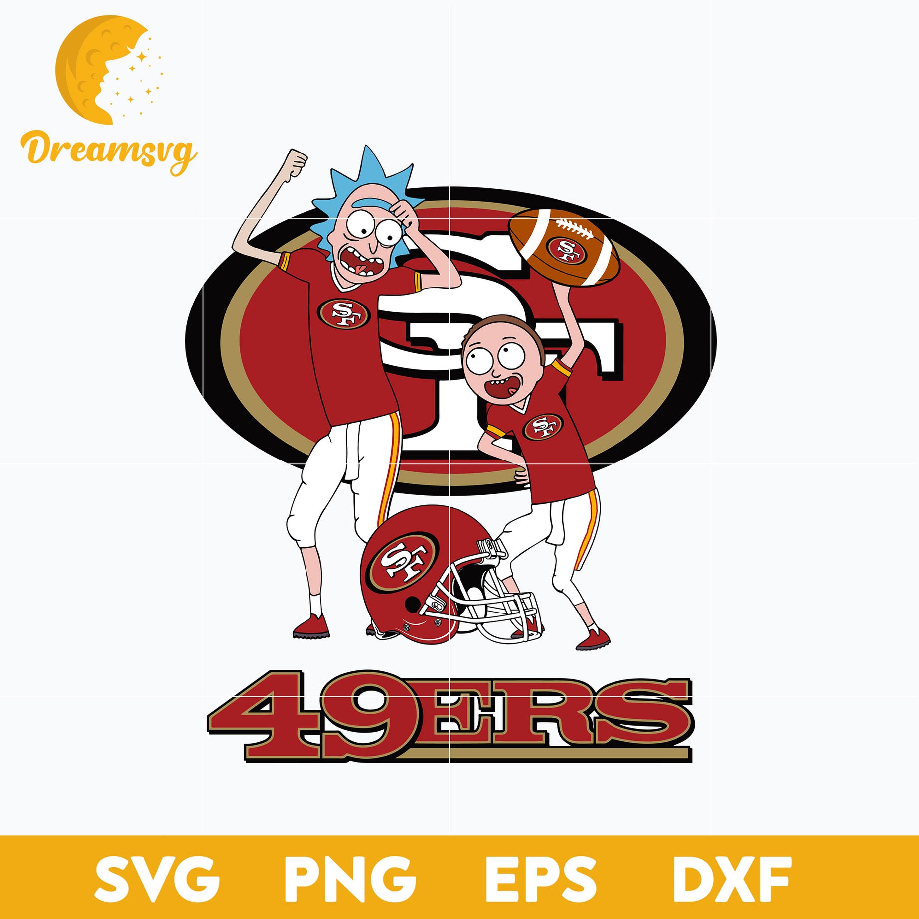 Rick and Morty San Francisco 49ers Svg, San Francisco 49ers Svg, Nfl Svg, Png, Dxf, Eps File